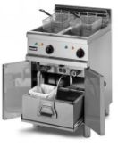 1 x Lincat Opus 700 OE7113 Twin Tank Electric Fryer With Filtration - Includes Baskets - 240V /