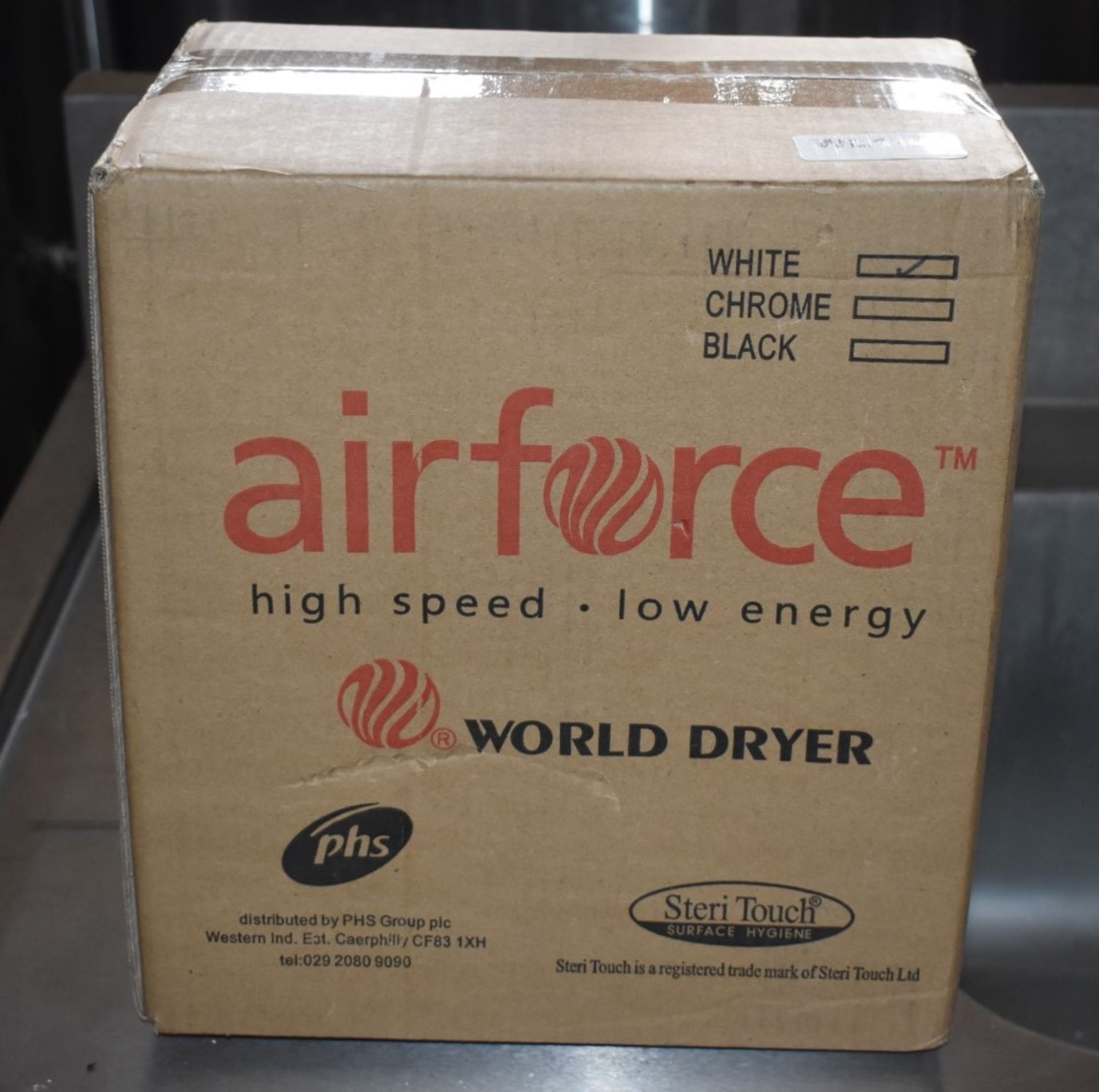 1 x Air Force High Speed Low Energy Electric Hand Dryer - Mode J48-974W3 - Brand New and Boxed -