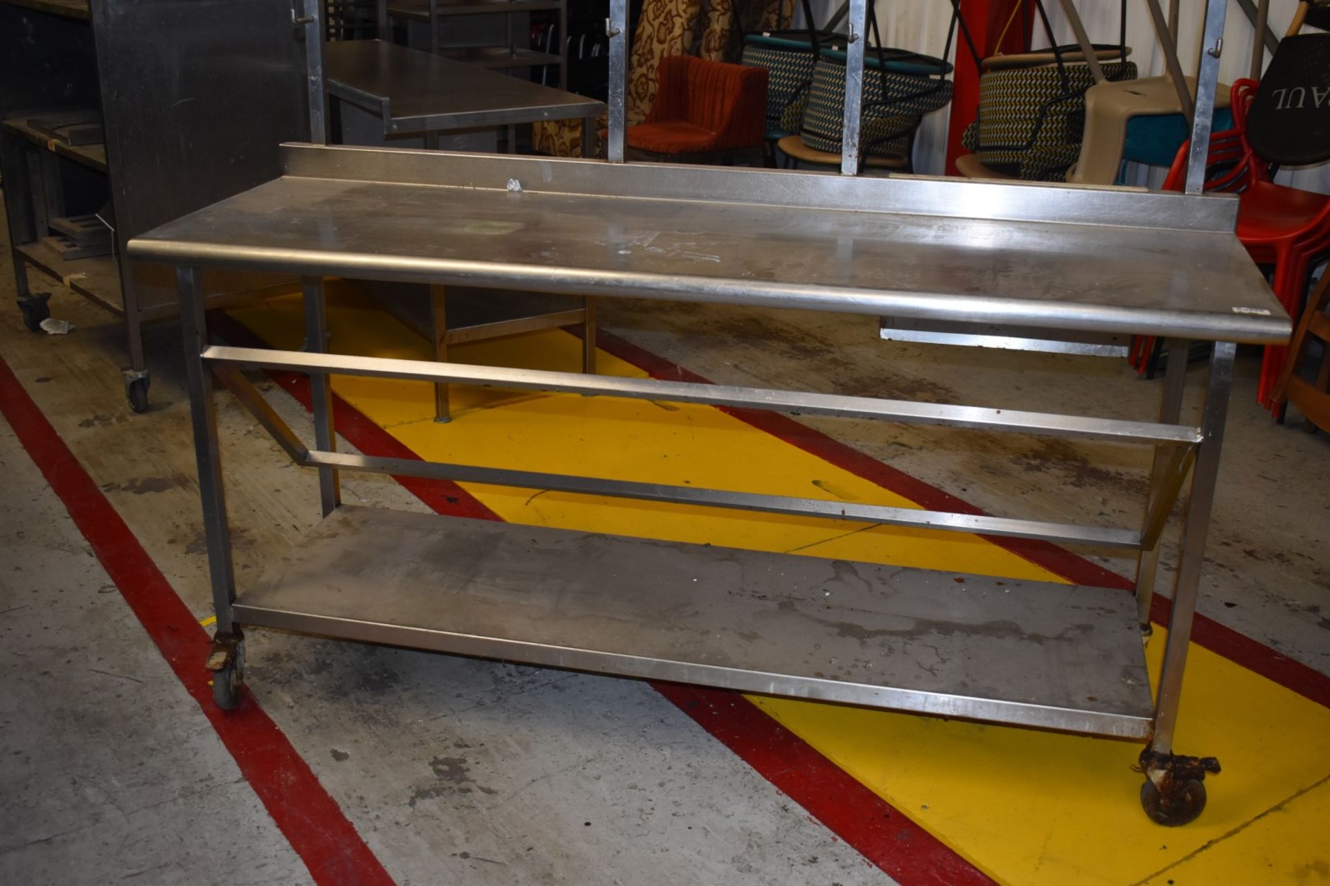 1 x Stainless Steel Prep Bench For Baguette Preparation - Width 180 x Depth 60 cms - CL626 - Ref - Image 2 of 5