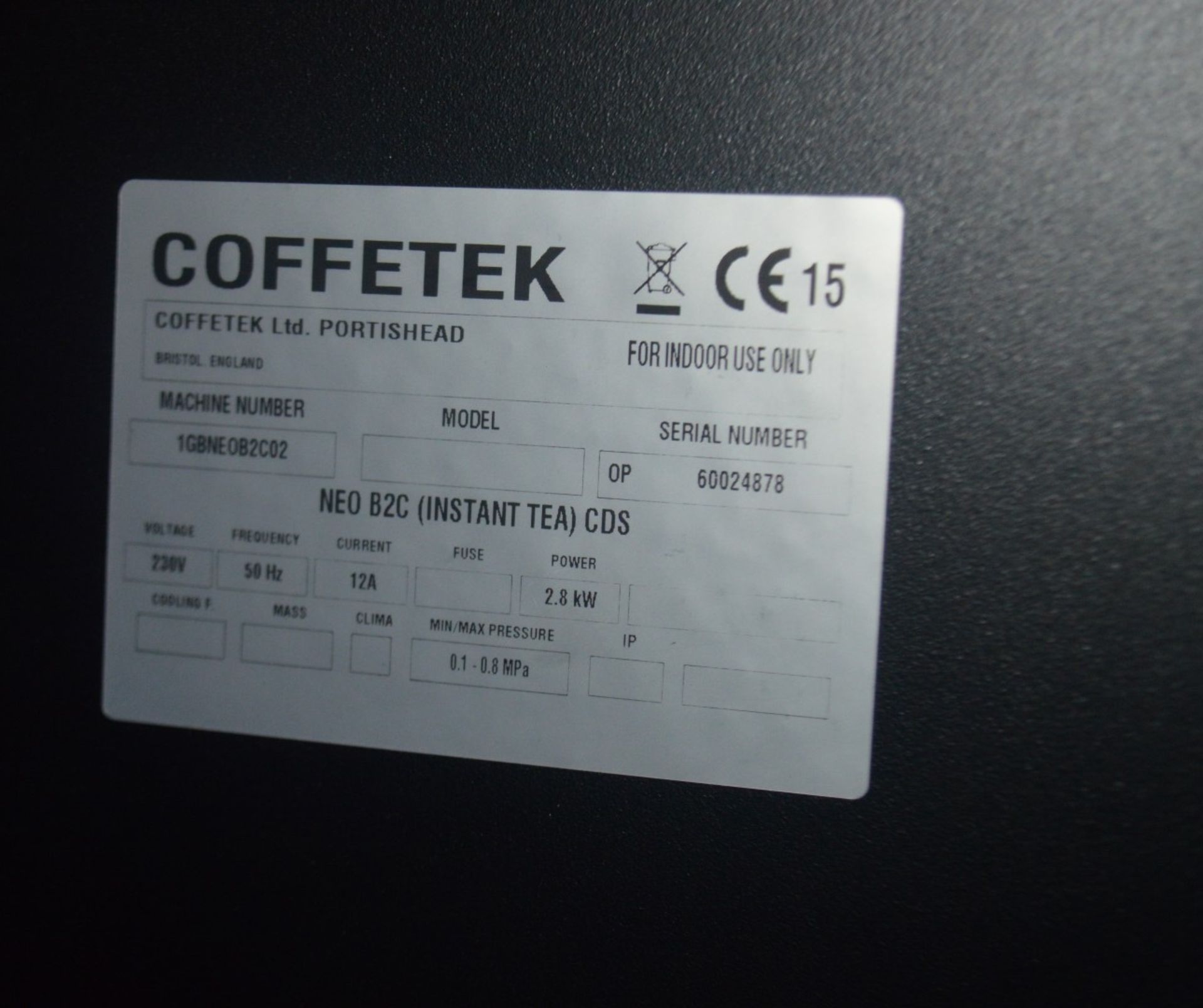 1 x COFFEETEK Touch Screen Instant Hot Drink Vending Machine - Model: Neo B2C (INSTANT TEA) - Image 3 of 9