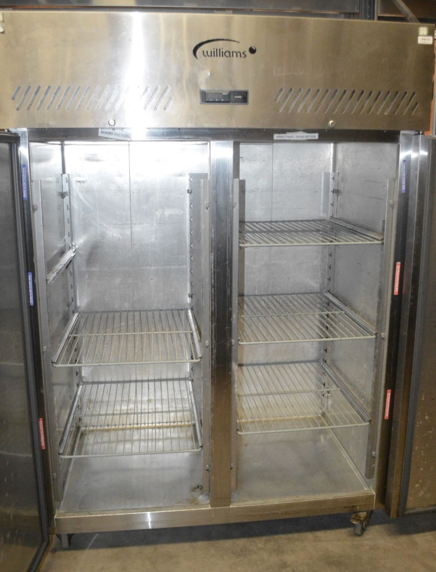 1 x WILLIAMS Upright 2-Door Stainless Steel Commercial Chiller Unit - Dimensions: H195 x W140 x - Image 7 of 12