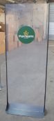 A Pair Of Freestanding 2-Metre Tall Protective Clear Acrylic Checkout Screen Dividers -