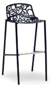 1 x Metal Modern Designer Bar Stool With A Floral Filigree Design - Original RRP £166.00 - Brand New