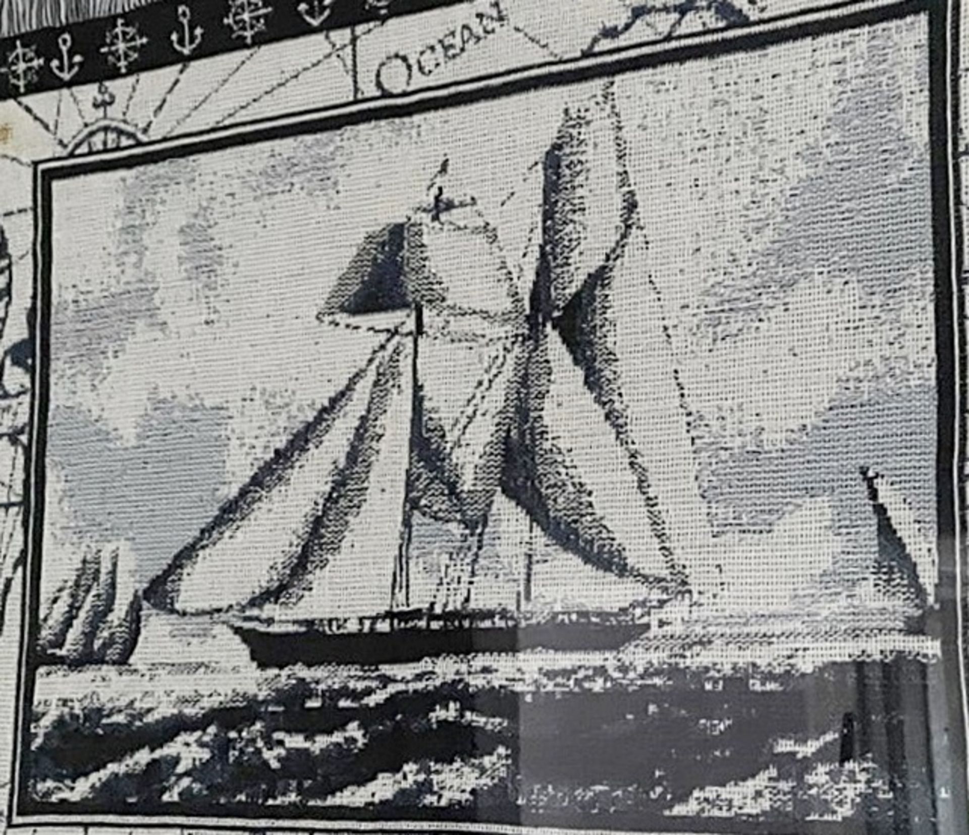 1 x Framed Crochet Picture Of A Ship - From An Exclusive Property In Leeds - No VAT on the Hammer - Image 2 of 2