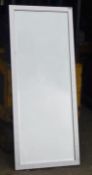 1 x Tall Framed Mirror In Silver - Taken From A City Centre Bar And Restaurant - Ref MC544