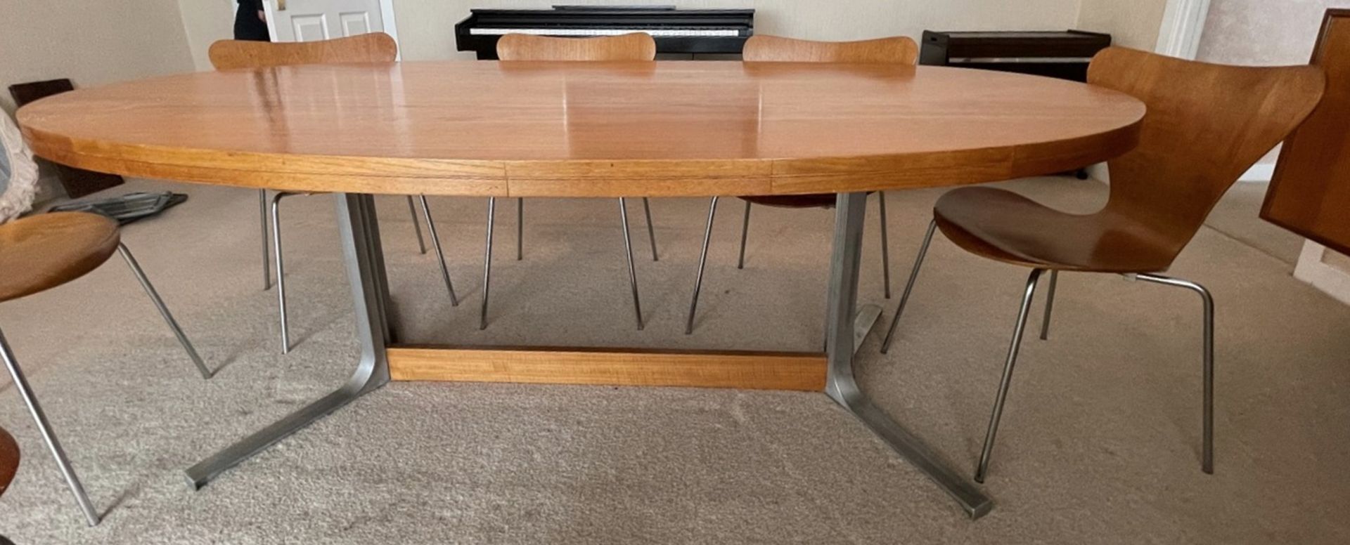 1 x Genuine Vintage FRITZ HANSEN Designer Dining Table With 8 x Chairs - Dated 1970 - Image 8 of 17