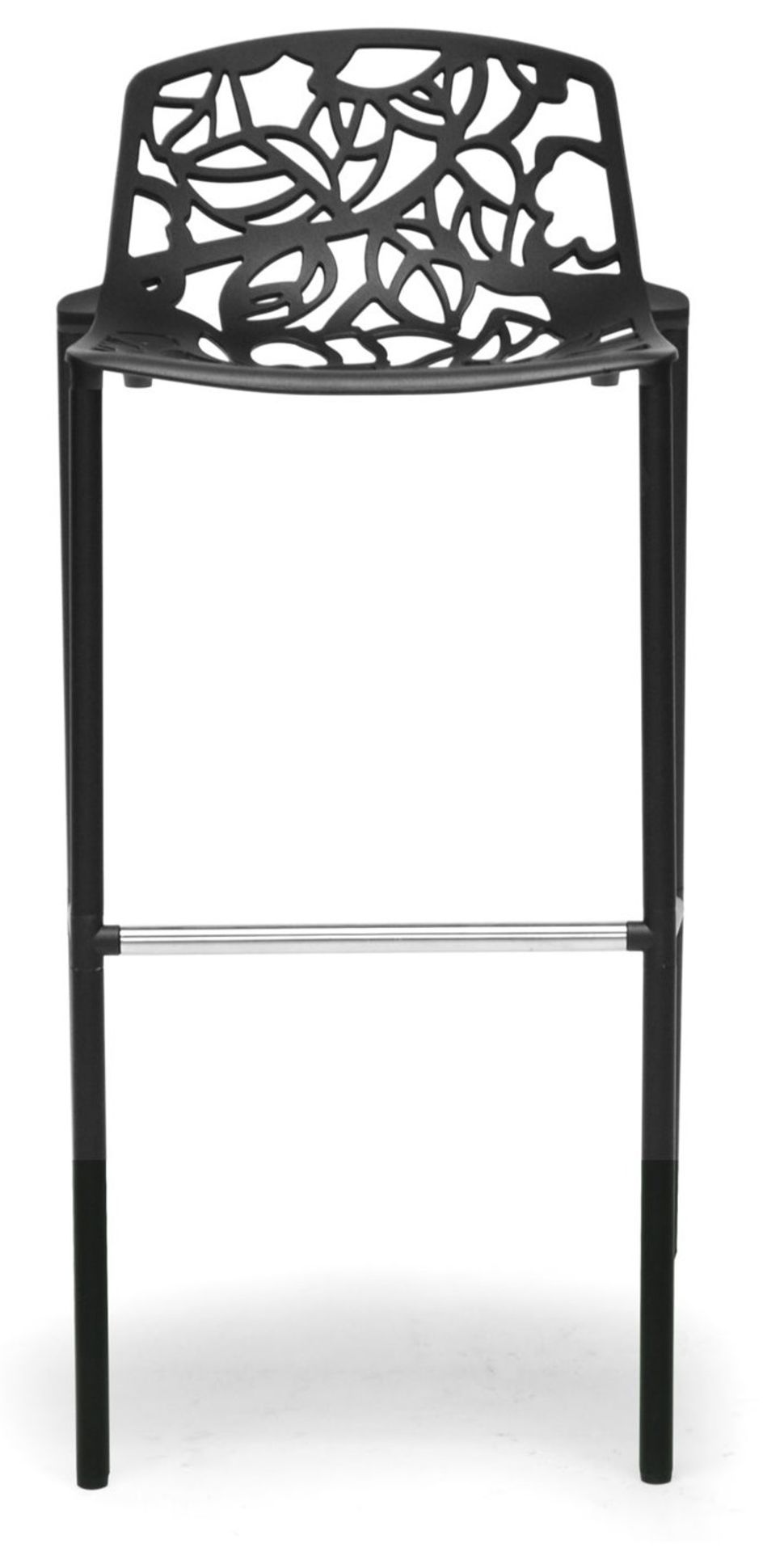 1 x Metal Modern Designer Bar Stool With A Floral Filigree Design - Original RRP £166.00 - Brand New - Image 3 of 3