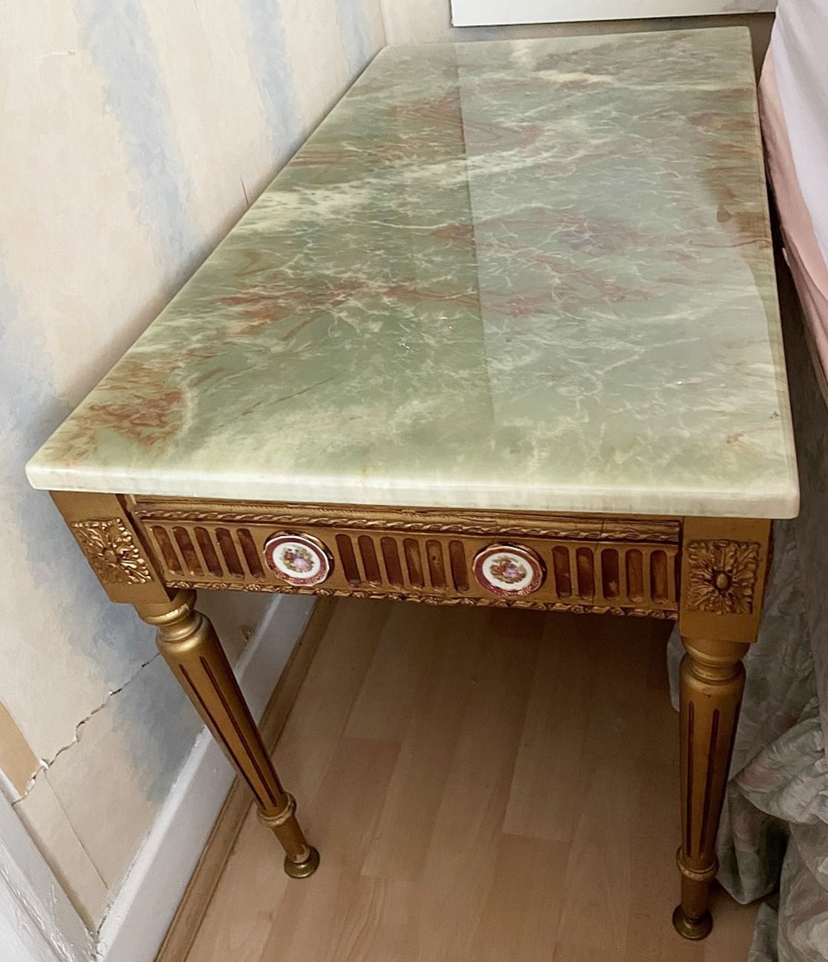 1 x Rectangular Period-style Marble Topped Table - From An Exclusive Property In Leeds - No VAT on - Image 5 of 5