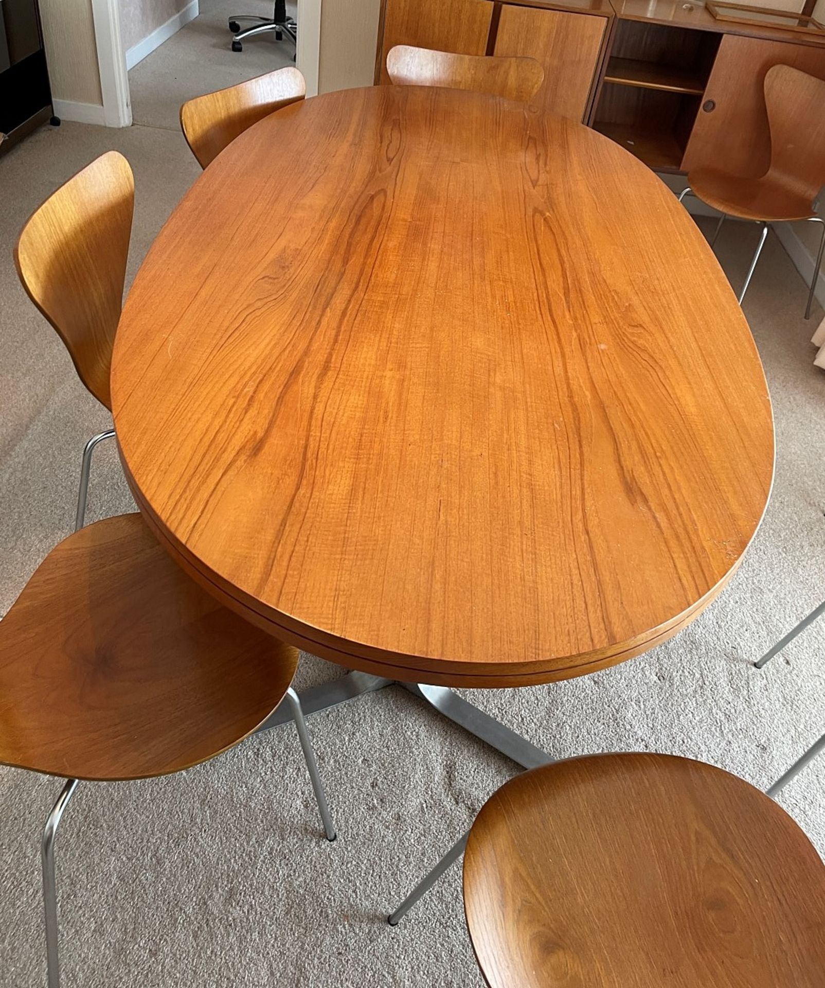 1 x Genuine Vintage FRITZ HANSEN Designer Dining Table With 8 x Chairs - Dated 1970 - Image 16 of 17