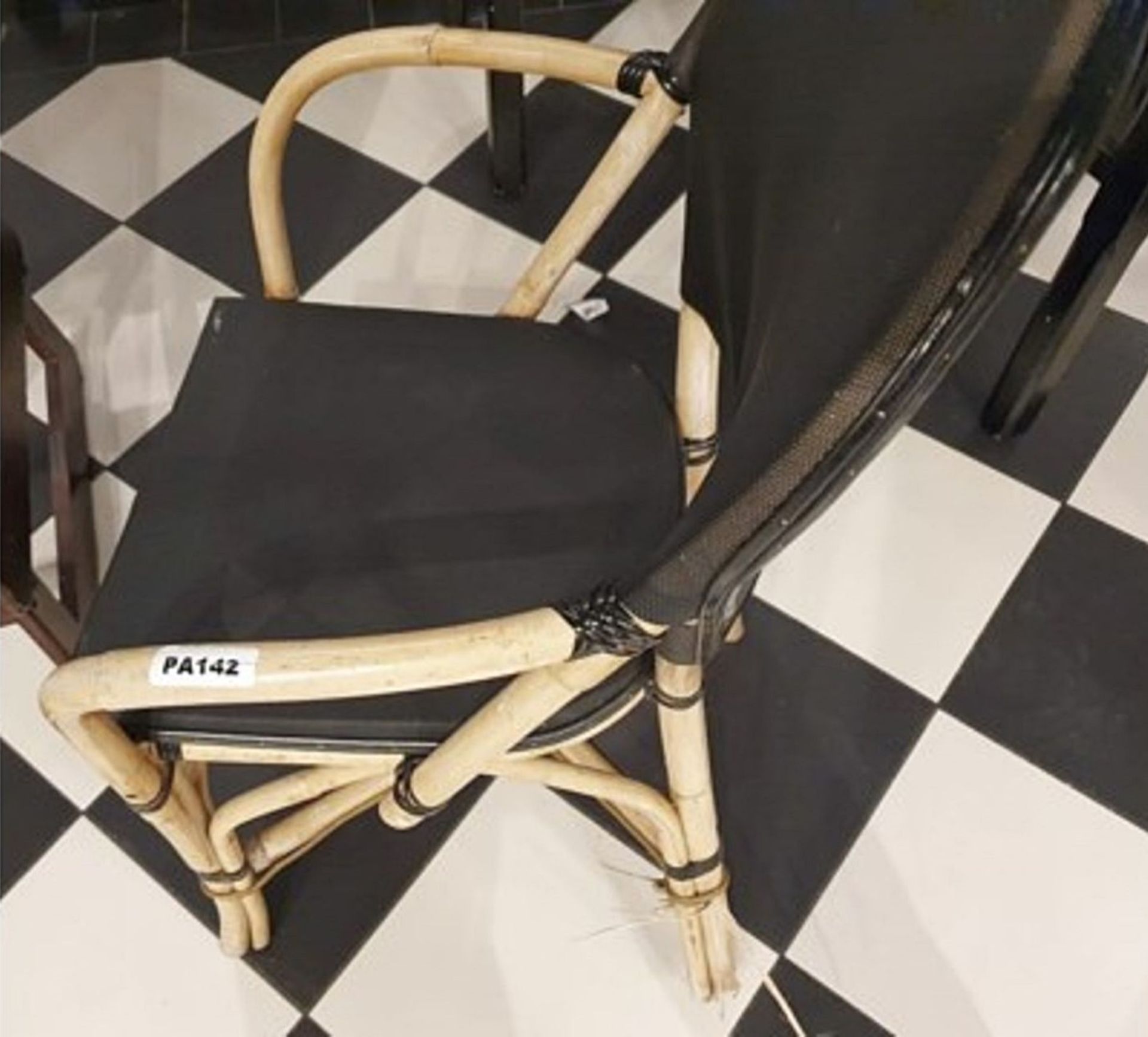 2 x Bamboo Studio Chair With Black Seat and Back Rest - Features the Name 'PAUL' Printed on the Back - Image 3 of 6