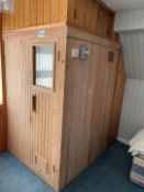 1 x DALESAUNA Wooden Indoor Sauna - Dimensions: 128 x 122.5 x H187cm - From An Exclusive Property In