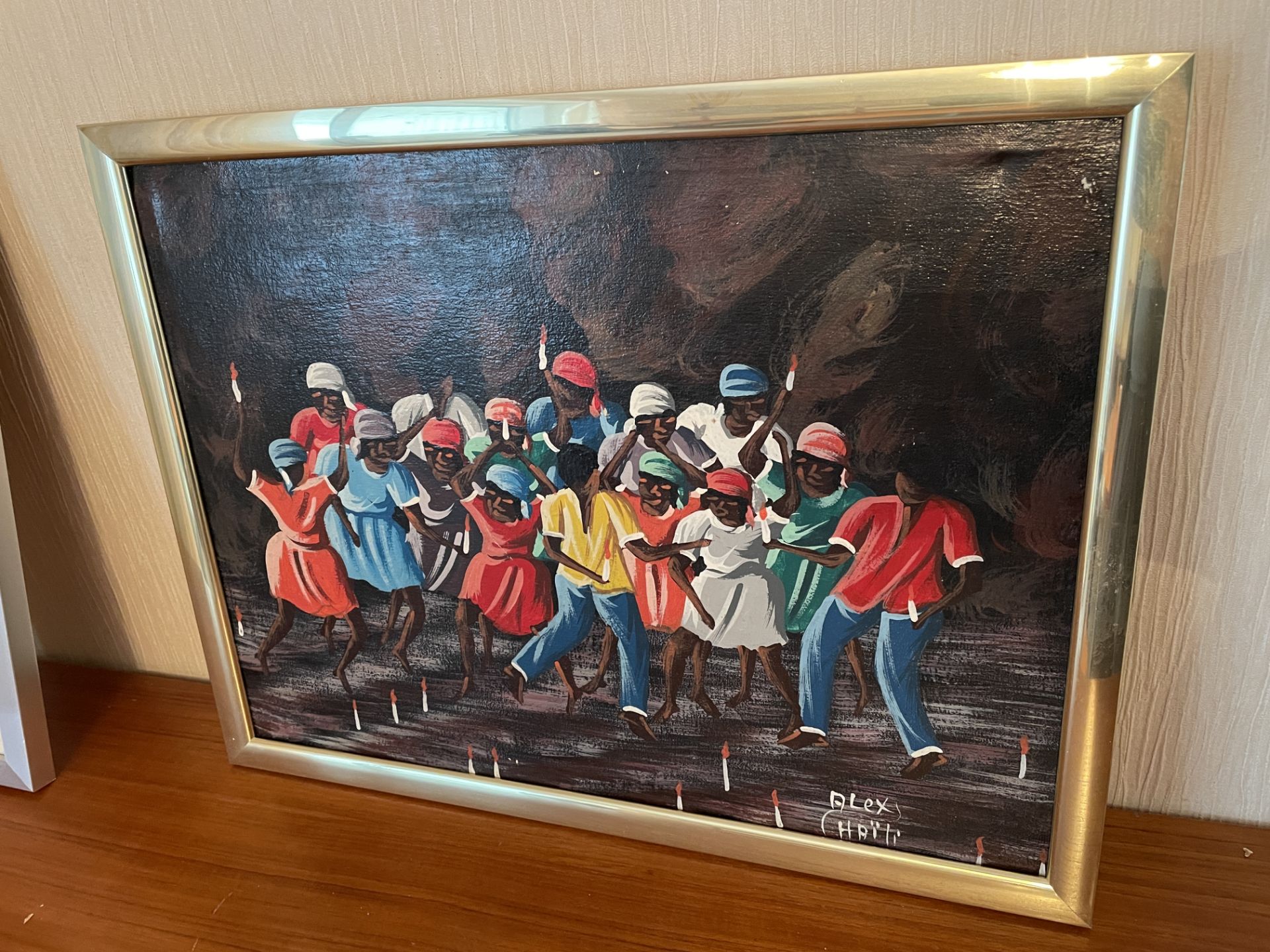 1 x Colourful Picture Of Black Dancers - Dimensions: 43.5 x 33.5cm - From An Exclusive Property In