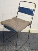 7 x Vintage Rustic Metal Chairs - Dimensions: W33 x D43 x H80cm - Also Includes 5 x Seat Cushions