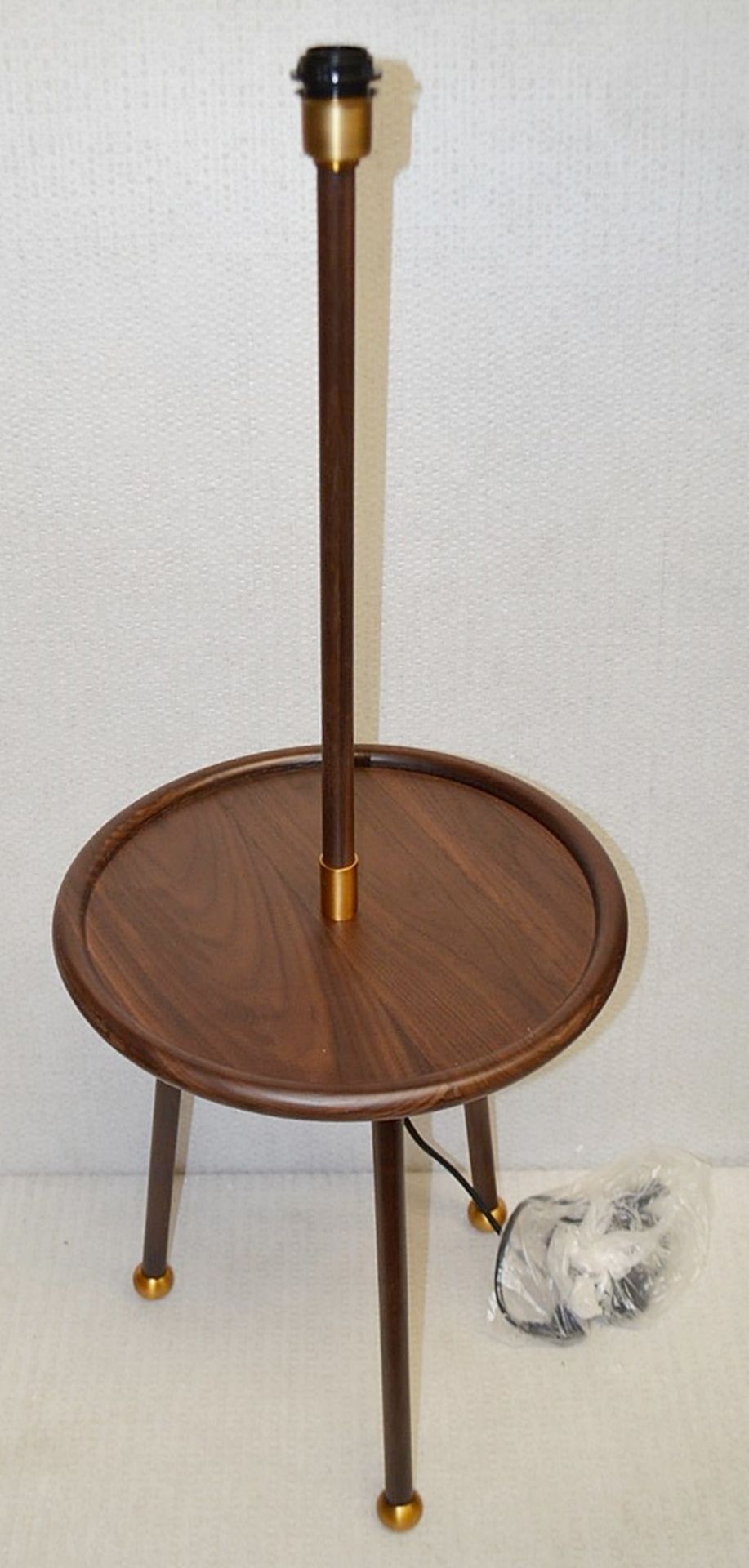 1 x CHELSOM Freestanding Lamp With Table And A Black Shade - Unused Boxed Stock - Dimensions: H143cm - Image 3 of 16