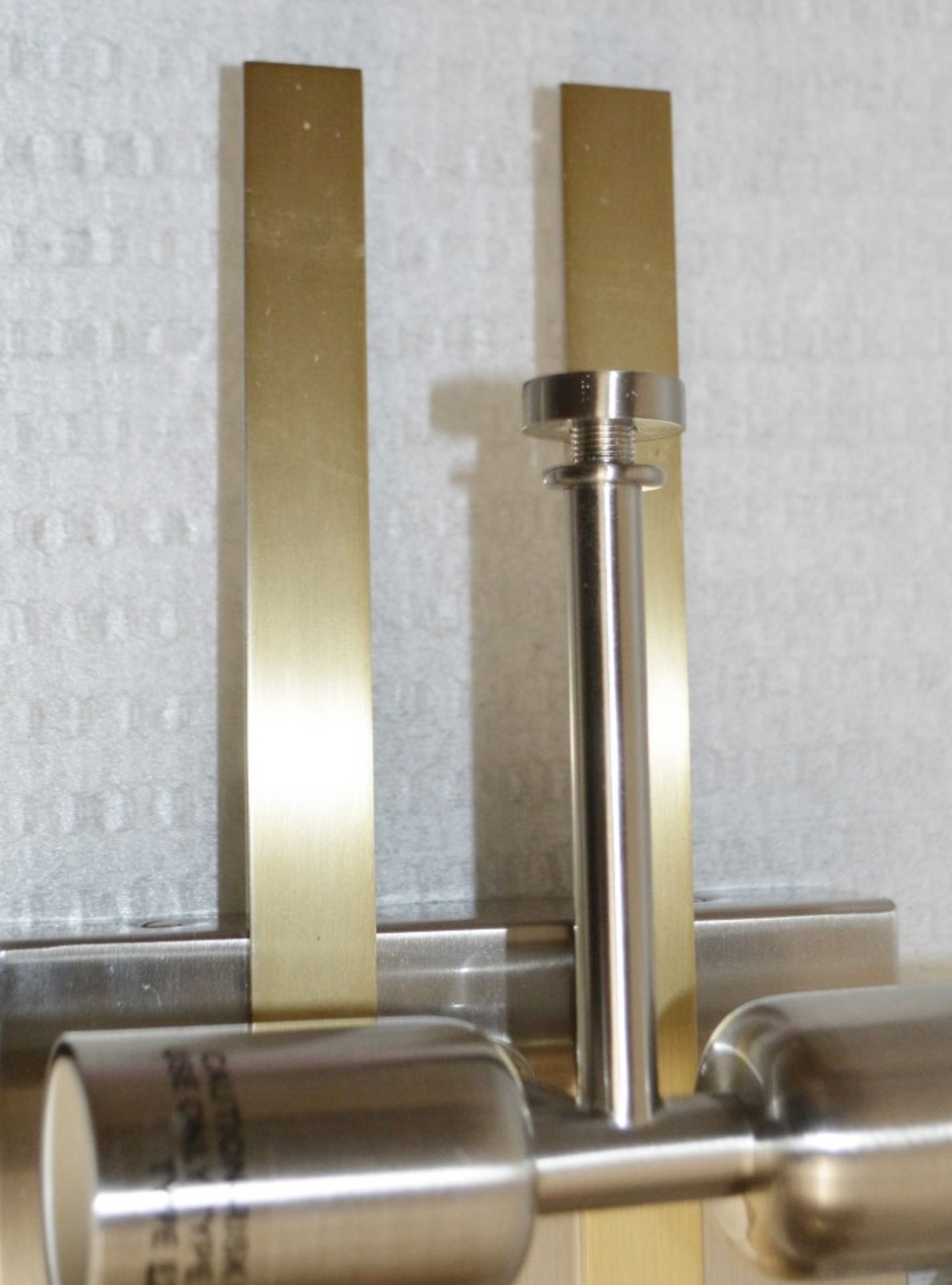 3 x CHELSOM  Art Deco Wall Lights In A Brass And Brushed Steel Finish - Unused Boxed Stock - Image 10 of 11