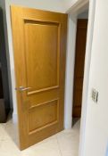 6 x Solid Oak Wood Internal Doors - Includes Hinges and Handles - NO VAT ON THE HAMMER