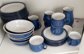 60 x Pieces Of Assorted Premium DENBY Imperial Blue Crockery Tableware - From An Exclusive
