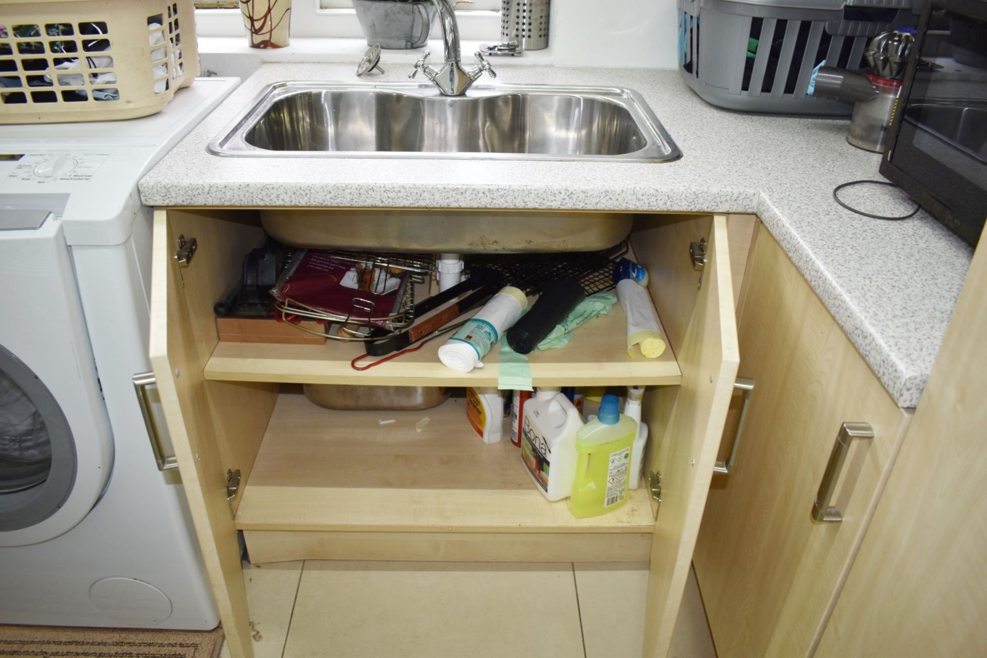 1 x Kitchen Utility Room - Features Birch Cabinet Doors, Sink Basin With Mixer Tap, Larder Unit - Image 3 of 13