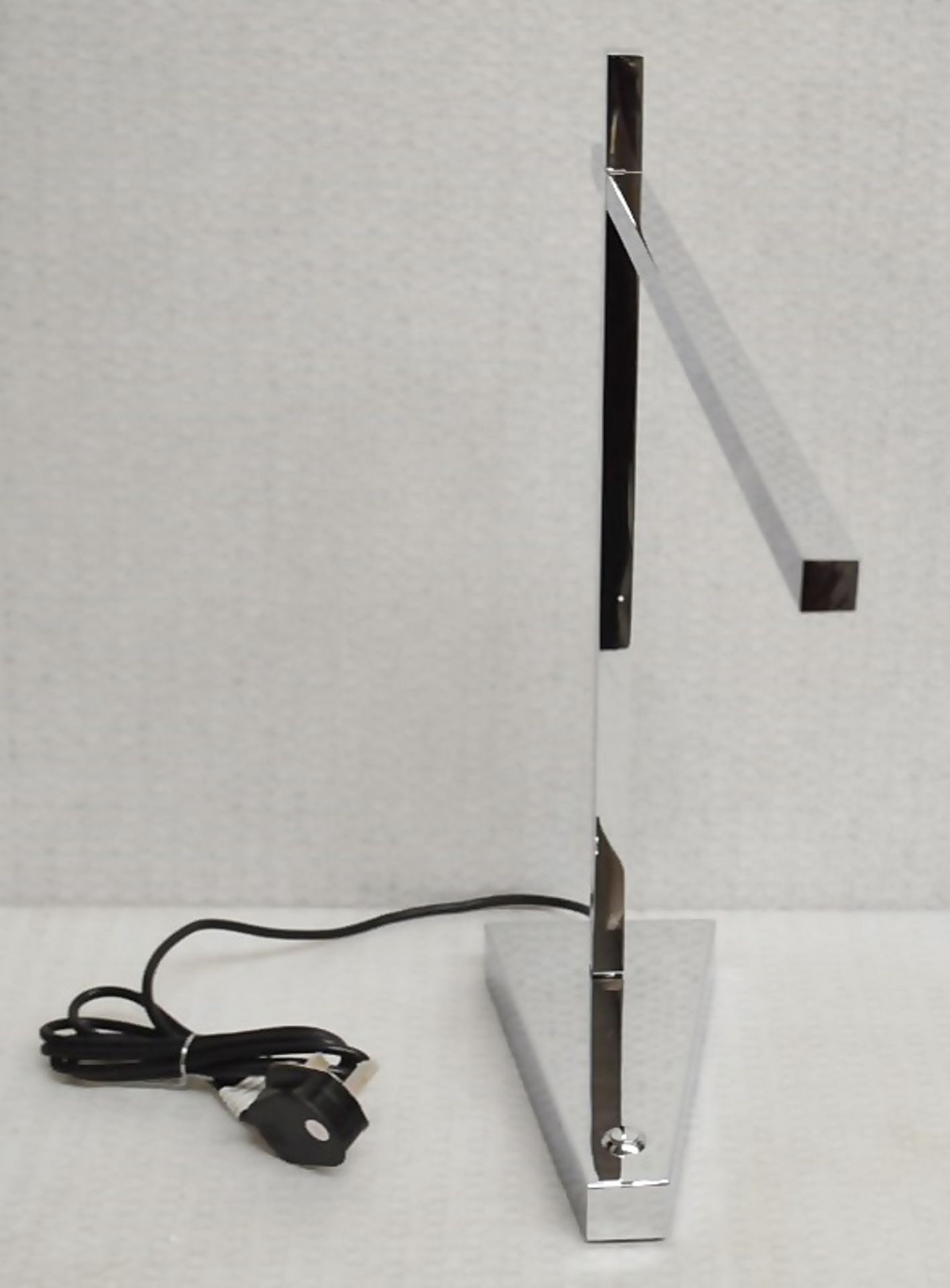 1 x CHELSOM 'Crane' Steel LED Desk Table Lamp With Directional Arm In A Chrome Finish - Unused Boxed - Image 5 of 10