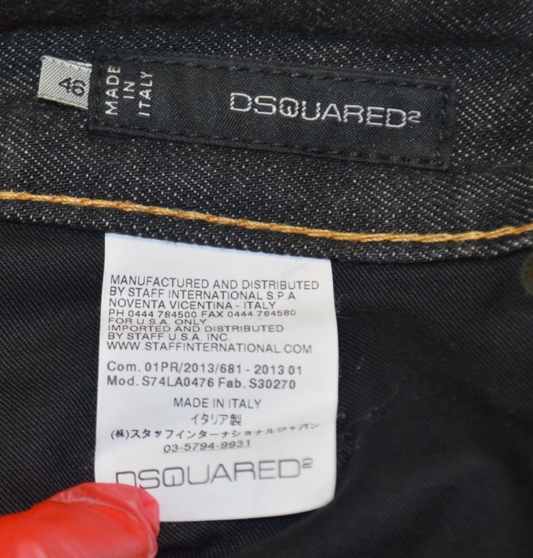 1 x Pair Of Men's Genuine Dsquared2 Distressed-style Designer Jeans In Black - Size: UK 30 - Image 2 of 7