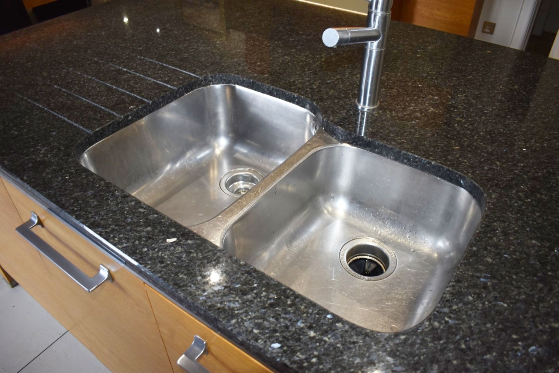 1 x Solid Wood Hand Painted Fitted Kitchen With Contemporary Island and Granite Worktops - - Image 16 of 57