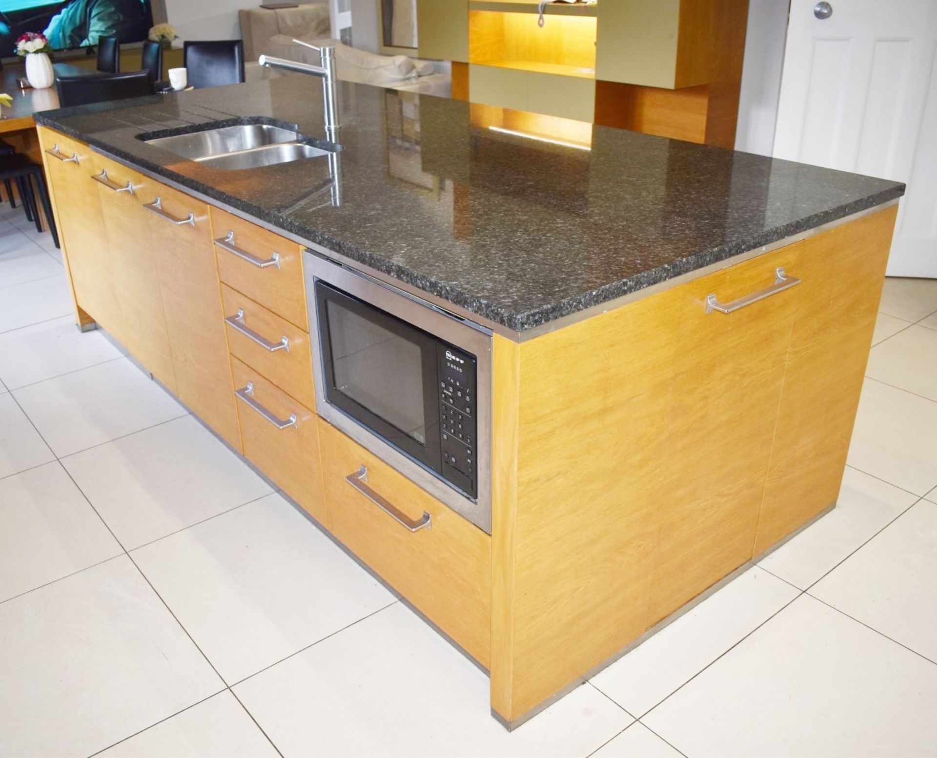 1 x Solid Wood Hand Painted Fitted Kitchen With Contemporary Island and Granite Worktops - - Image 11 of 57