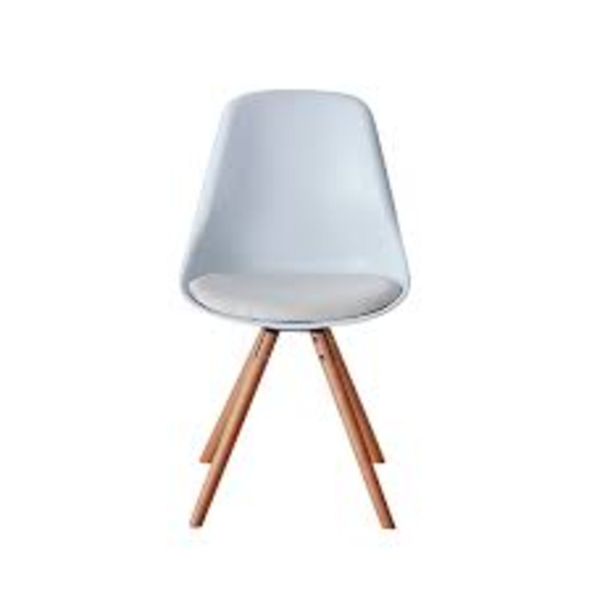 Set of 4 x 'TURNER' Contemporary Scandinavian-style Dining Chairs in White - Mid Century Design With - Image 2 of 4