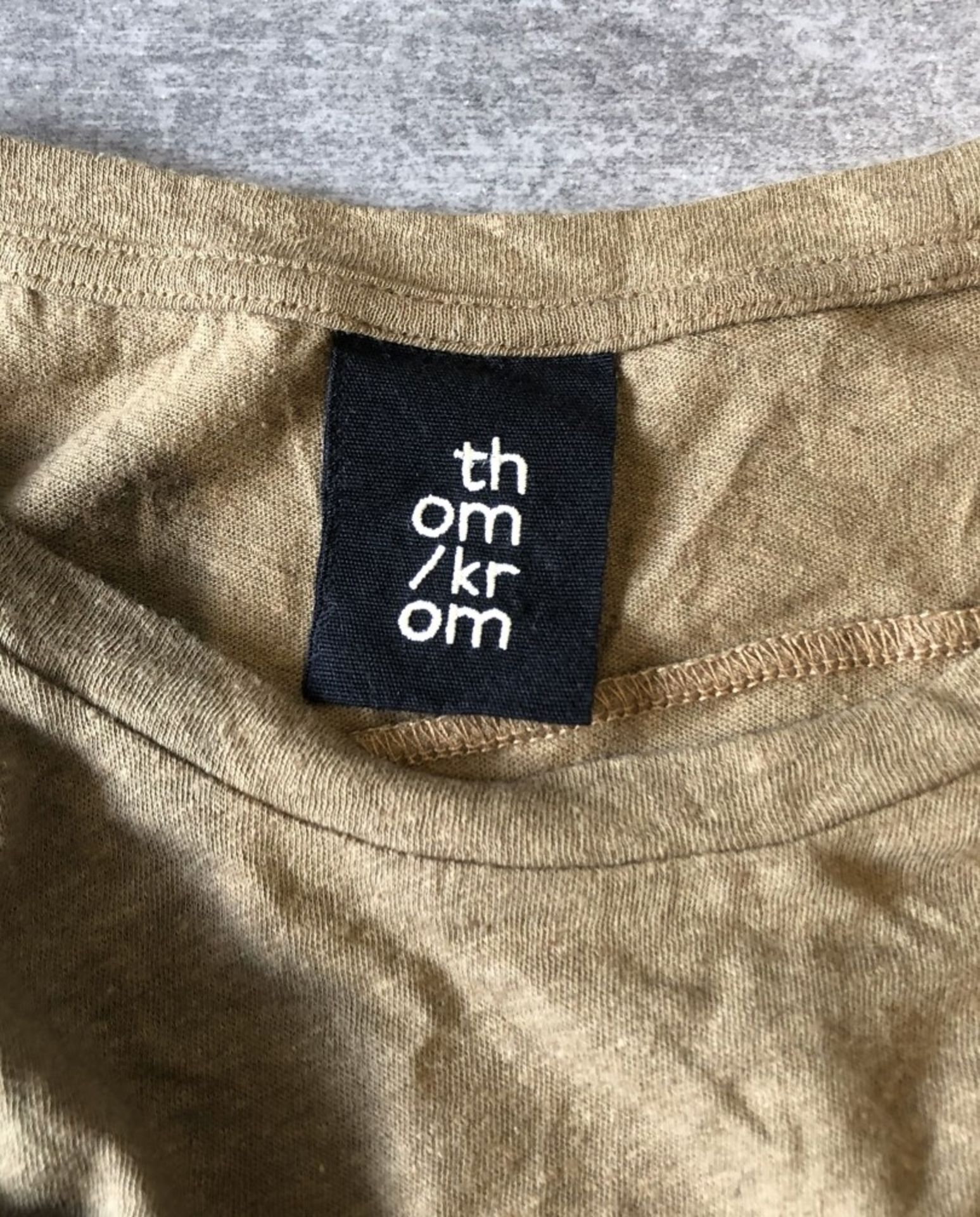 1 x Men's Genuine Thom/Krom T-Shirt In Brown - Size (EU/UK): L/L - Preowned - Ref: JS175 - NO VAT ON - Image 3 of 5