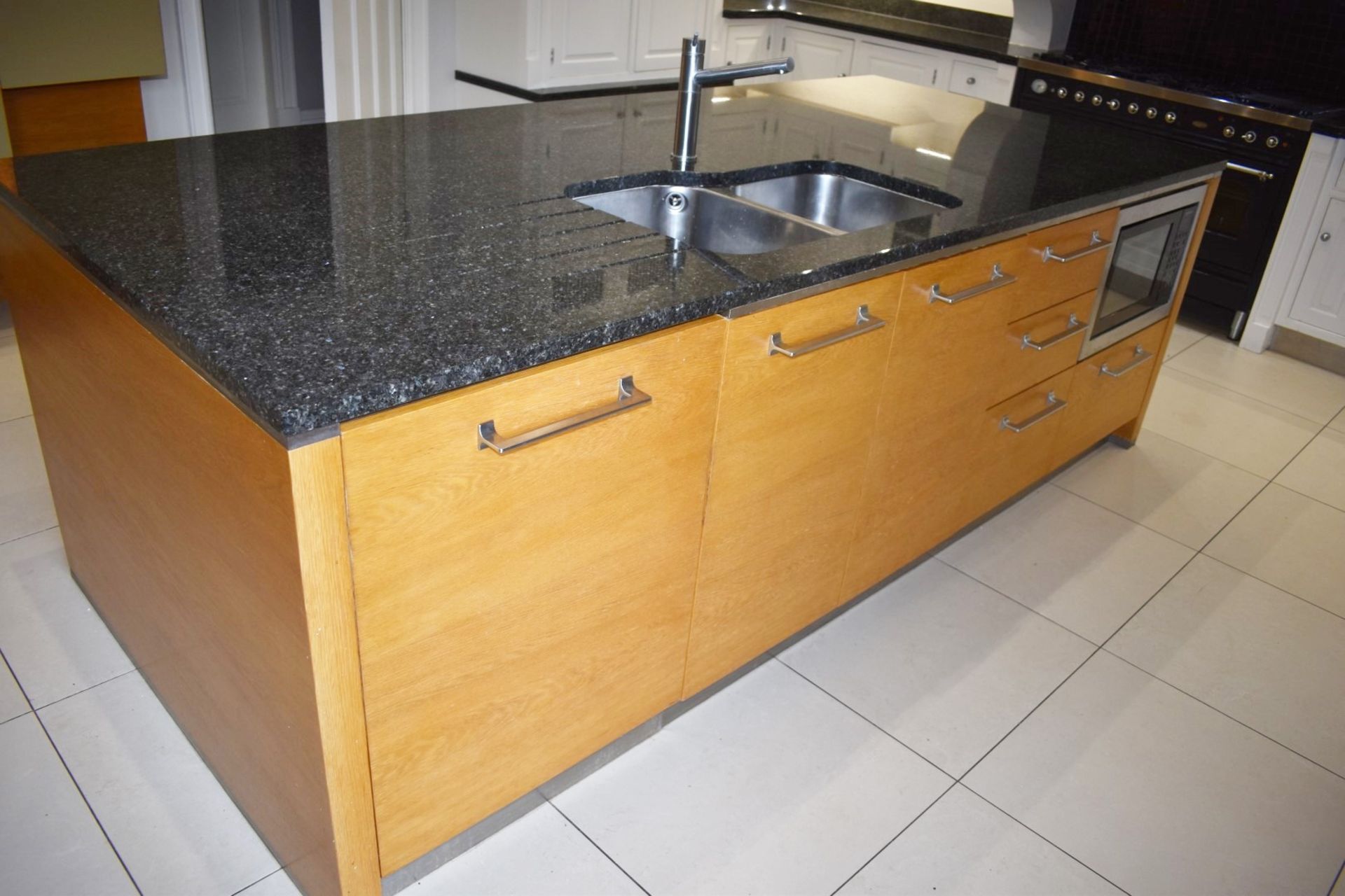 1 x Solid Wood Hand Painted Fitted Kitchen With Contemporary Island and Granite Worktops - - Image 34 of 57