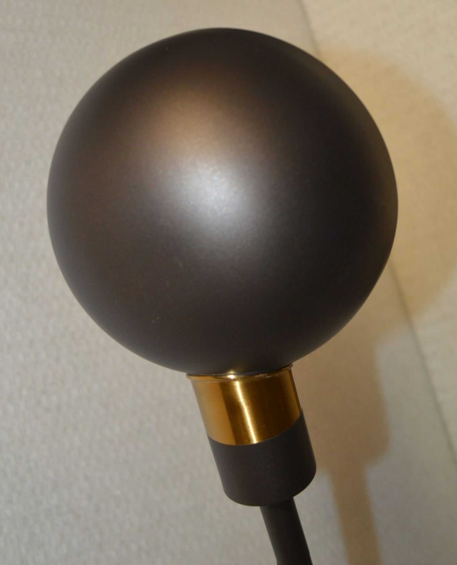 1 x CHELSOM Desk Table Lamp In A Black Bronze Finish With Polished Brass Accent - Image 4 of 7