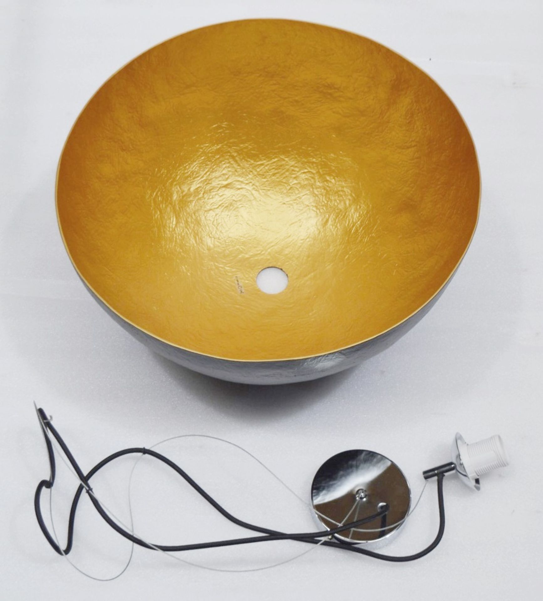 1 x CHELSOM Luxury Ceiling Light Fitting With A 50cm Black & Gold Shade - Unused Boxed Stock - Image 5 of 9