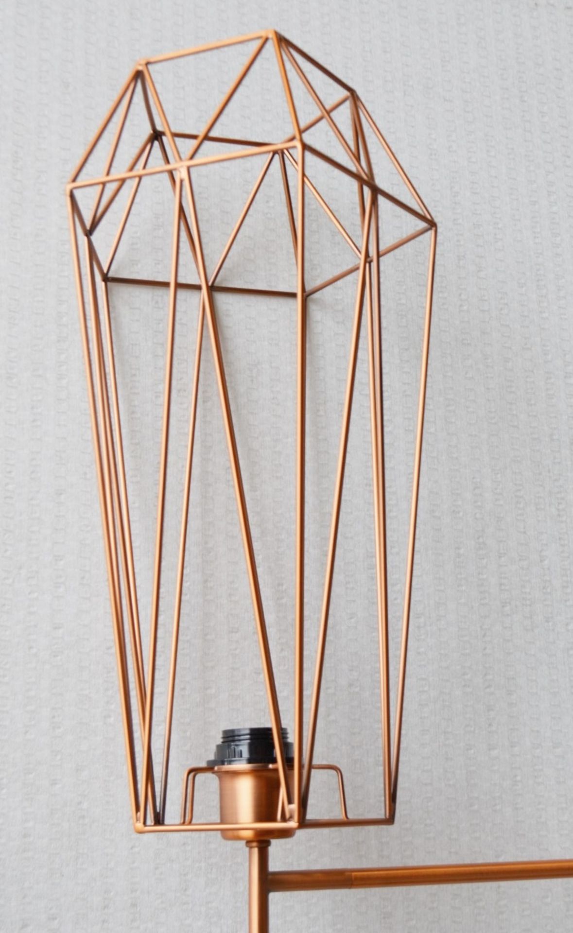 1 x CHELSOM Luxury Light Fitting  With A Caged Shade And Polished Copper Finish - Unused Boxed Stock - Image 3 of 10