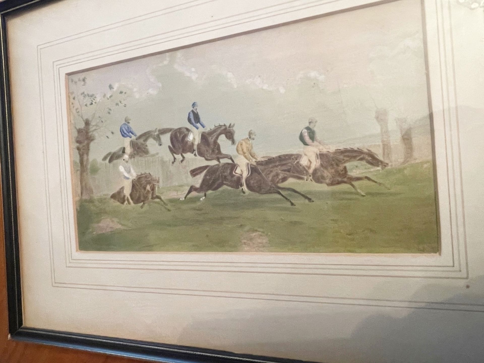 1 x Vintage Framed Picture Of Horse Racing - From An Exclusive Property In Leeds - No VAT - Image 2 of 3