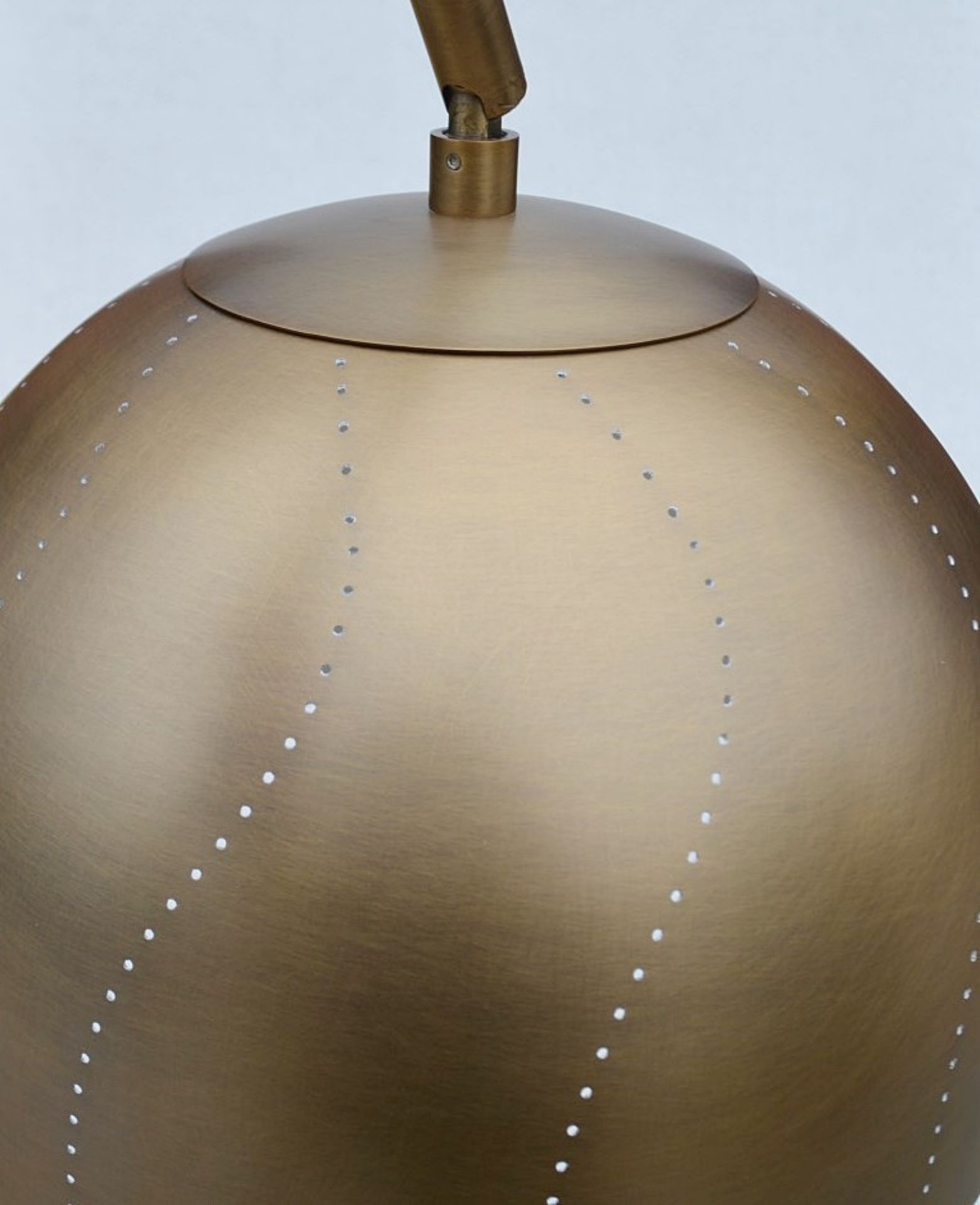 1 x CHELSOM Floorstanding Lamp With A Scalloped Metal Shade In A Brass Finish - Unused Boxed Stock - - Image 2 of 8