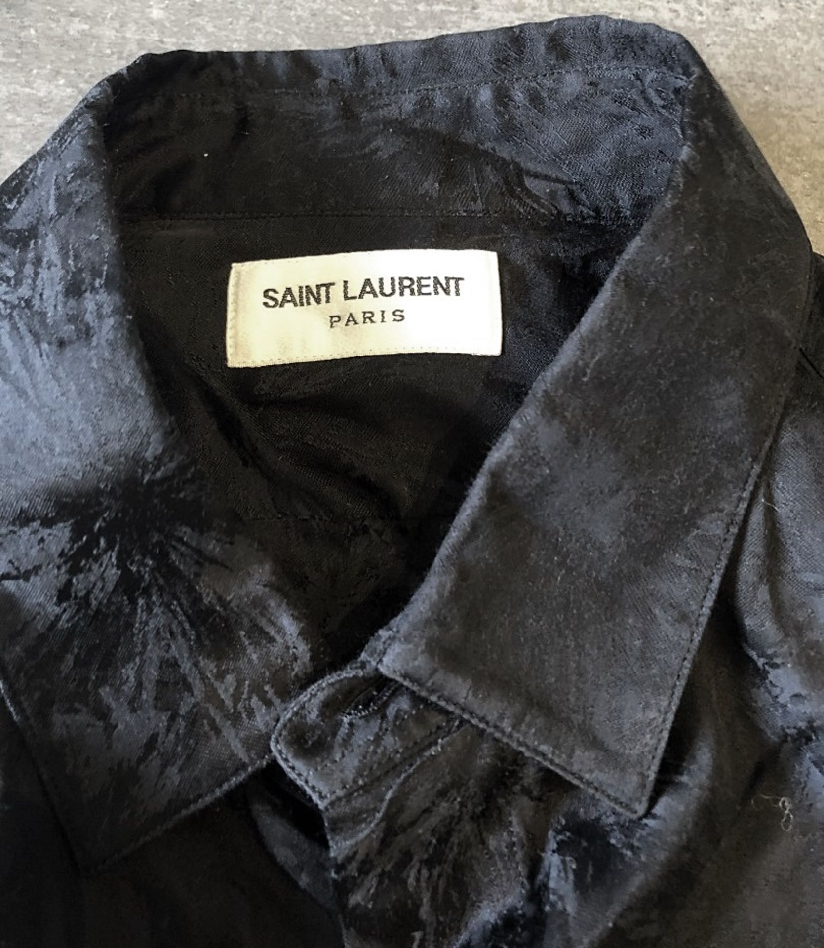 1 x Men's Genuine Saint Laurent Designer Long Sleeve Shirt In Black - Preowned - Original RRP £380 - Image 5 of 7