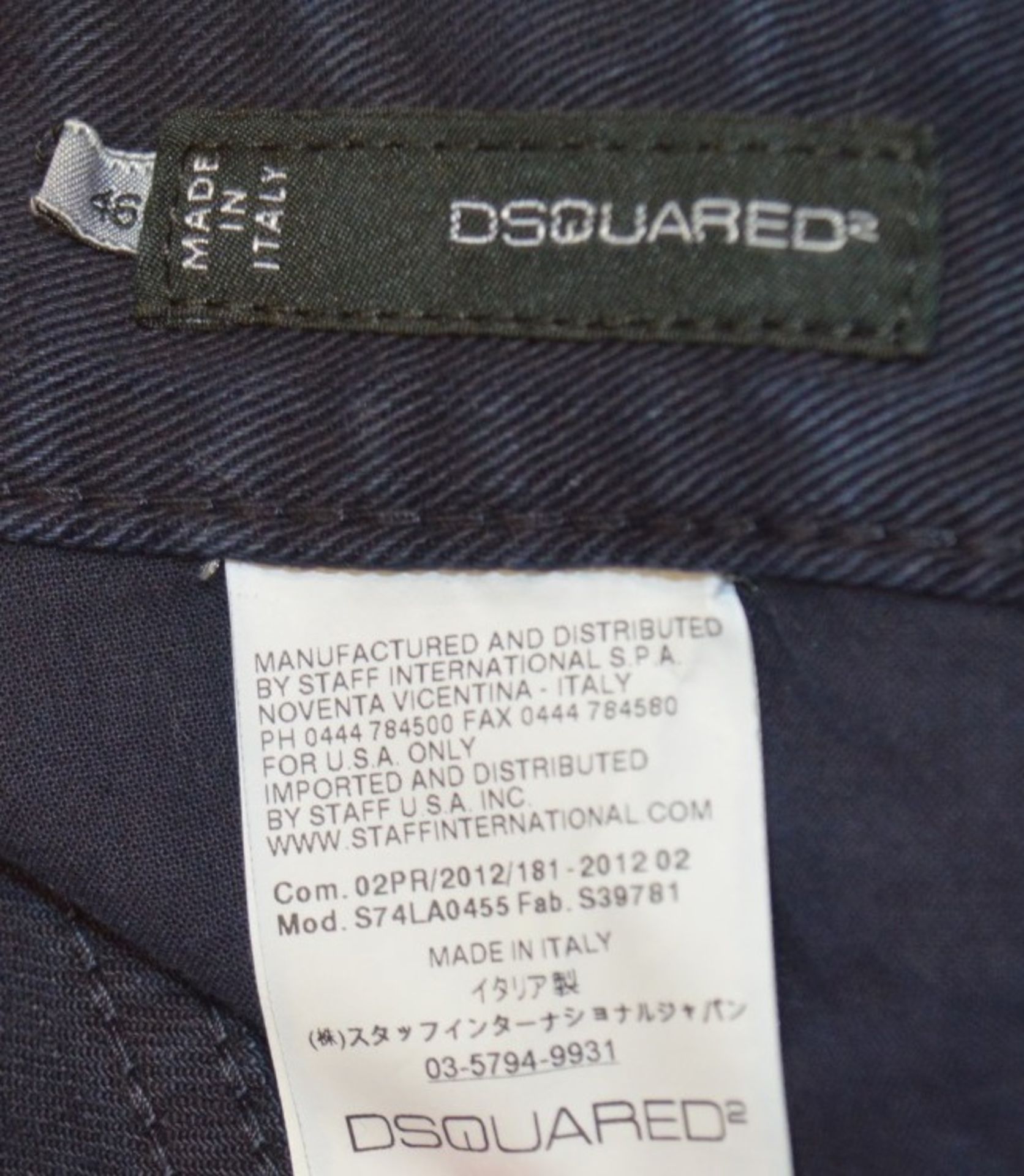 1 x Pair Of Men's Genuine Dsquared2 Designer Jeans In Navy - Waist Size: UK 30 / ITALY 46 - Preowned - Image 5 of 6