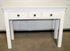 1 x Narrow Console Table With Drawers In Cream - From An Exclusive Property In Hale Barns