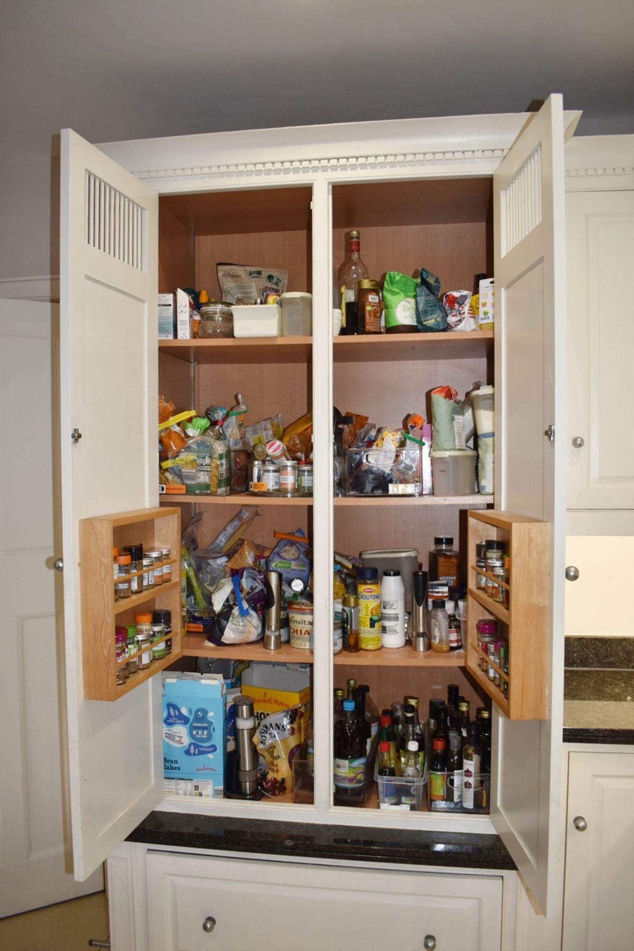 1 x Solid Wood Hand Painted Fitted Kitchen With Contemporary Island and Granite Worktops - - Image 4 of 57