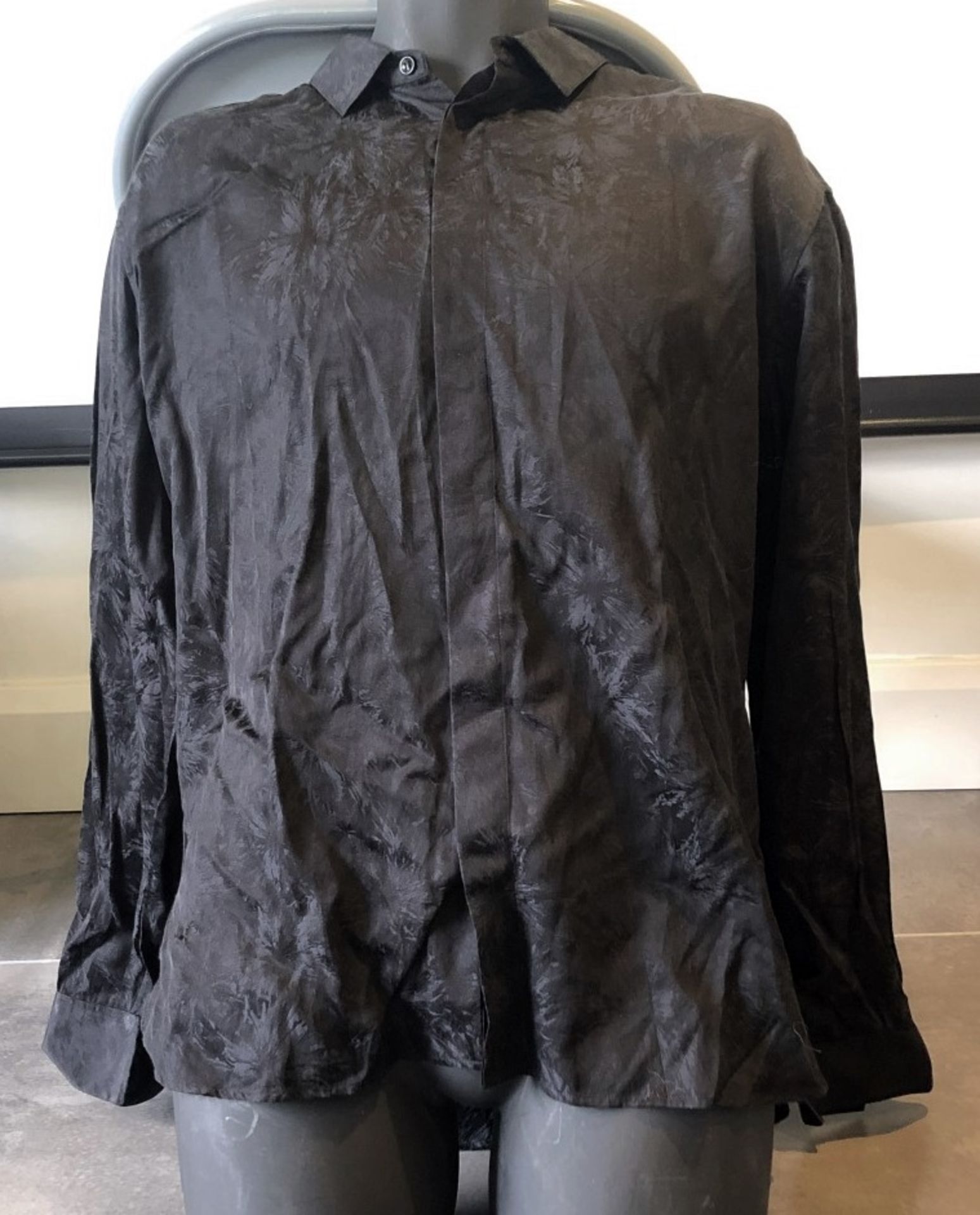 1 x Men's Genuine Saint Laurent Designer Long Sleeve Shirt In Black - Preowned - Original RRP £380