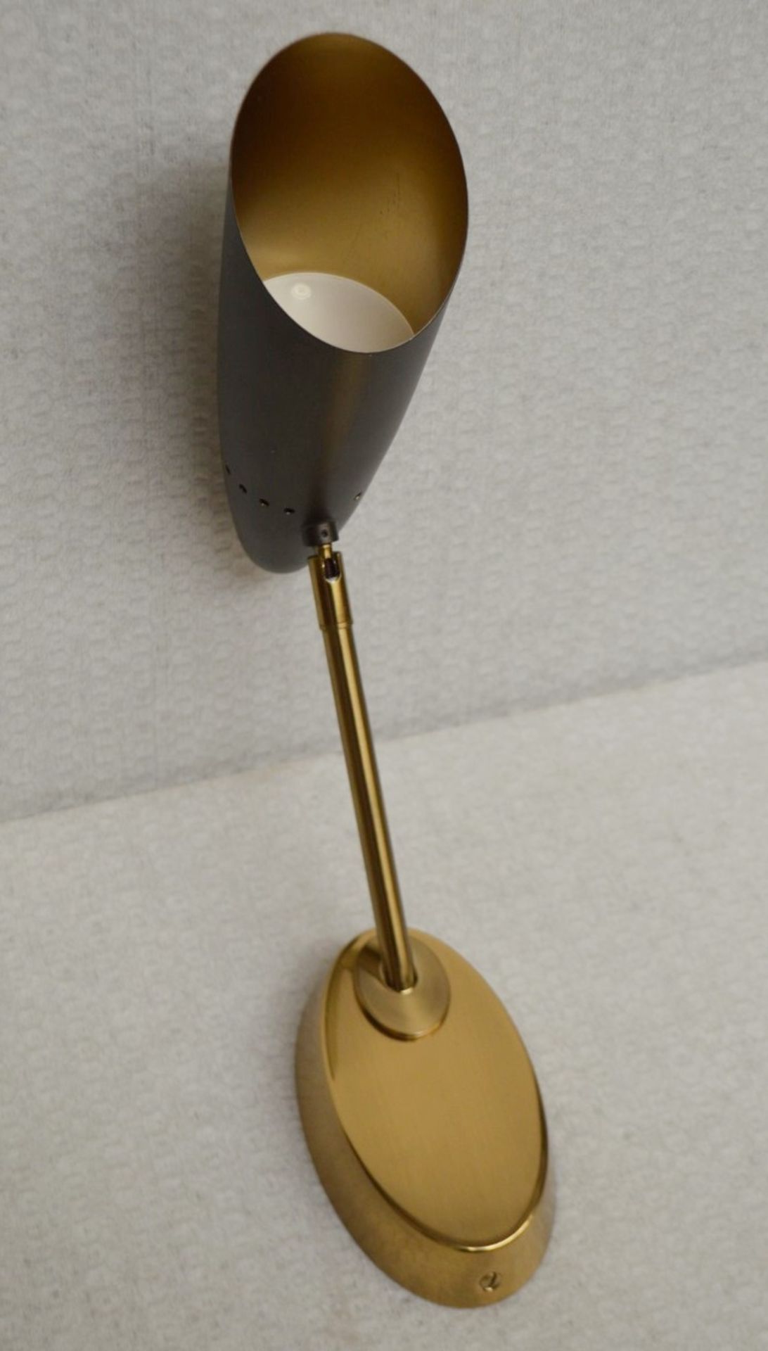 1 x CHELSOM Retro Styled Wall Light In Polished Brass And Back Bronze Finish - Unused Unboxed - Image 4 of 6