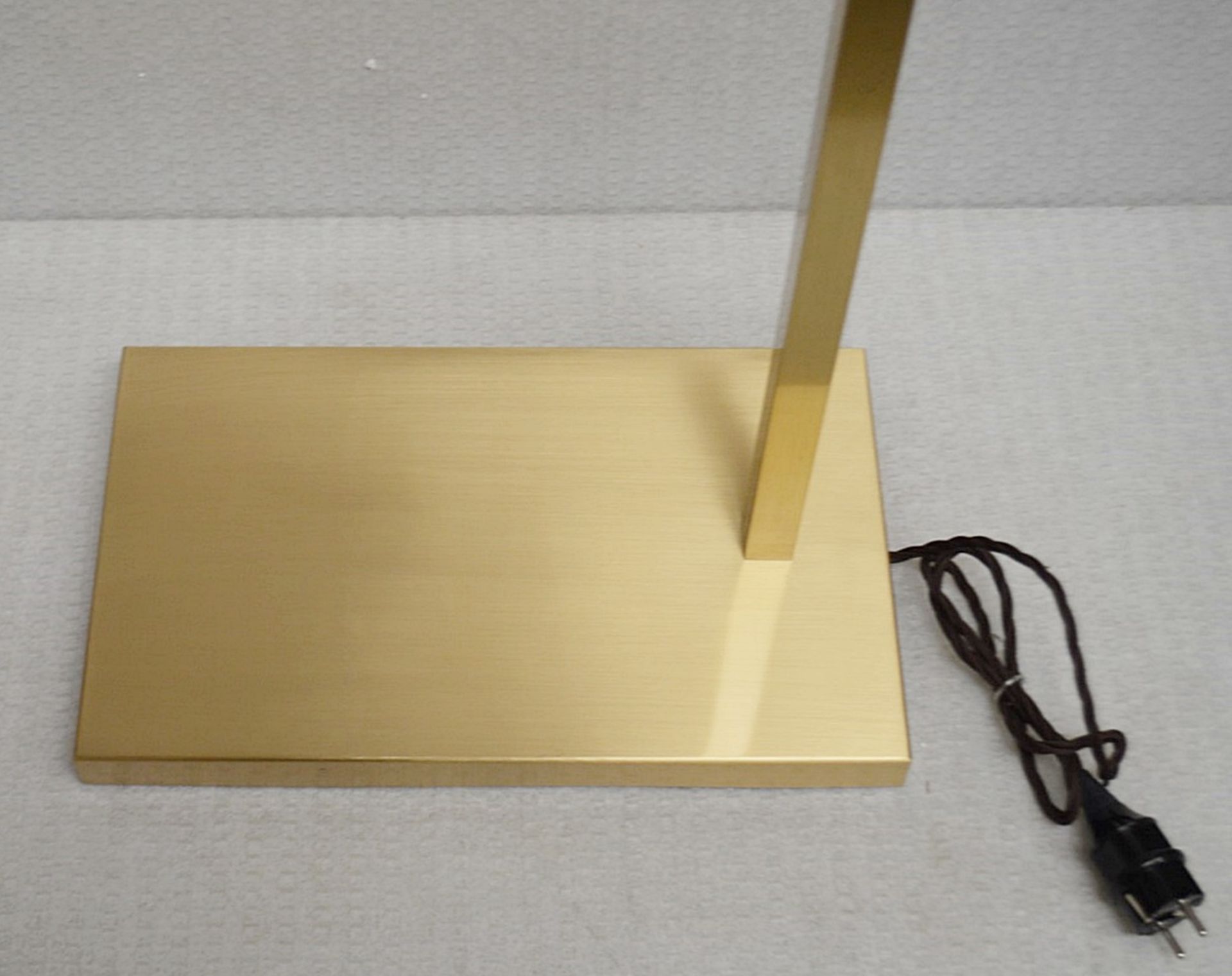 1 x CHELSOM Freestanding Floor Lamp In A Brushed Brass Finish - Unused Boxed Stock - Dimensions: - Image 7 of 16