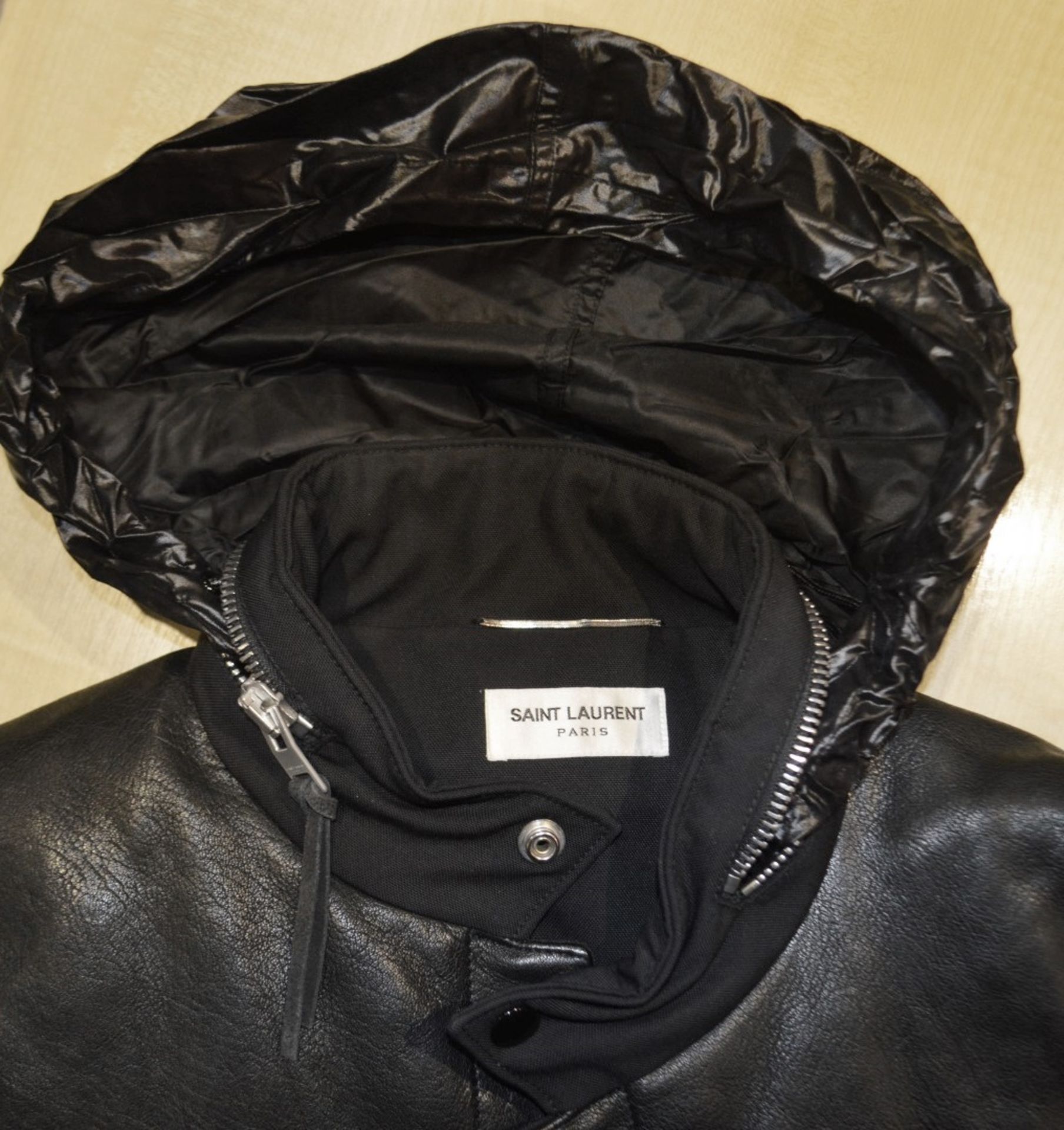 1 x Men's Genuine Yves Saint Laurant Gillet / Body Warmer In Black With Leather Panelling - Image 3 of 8