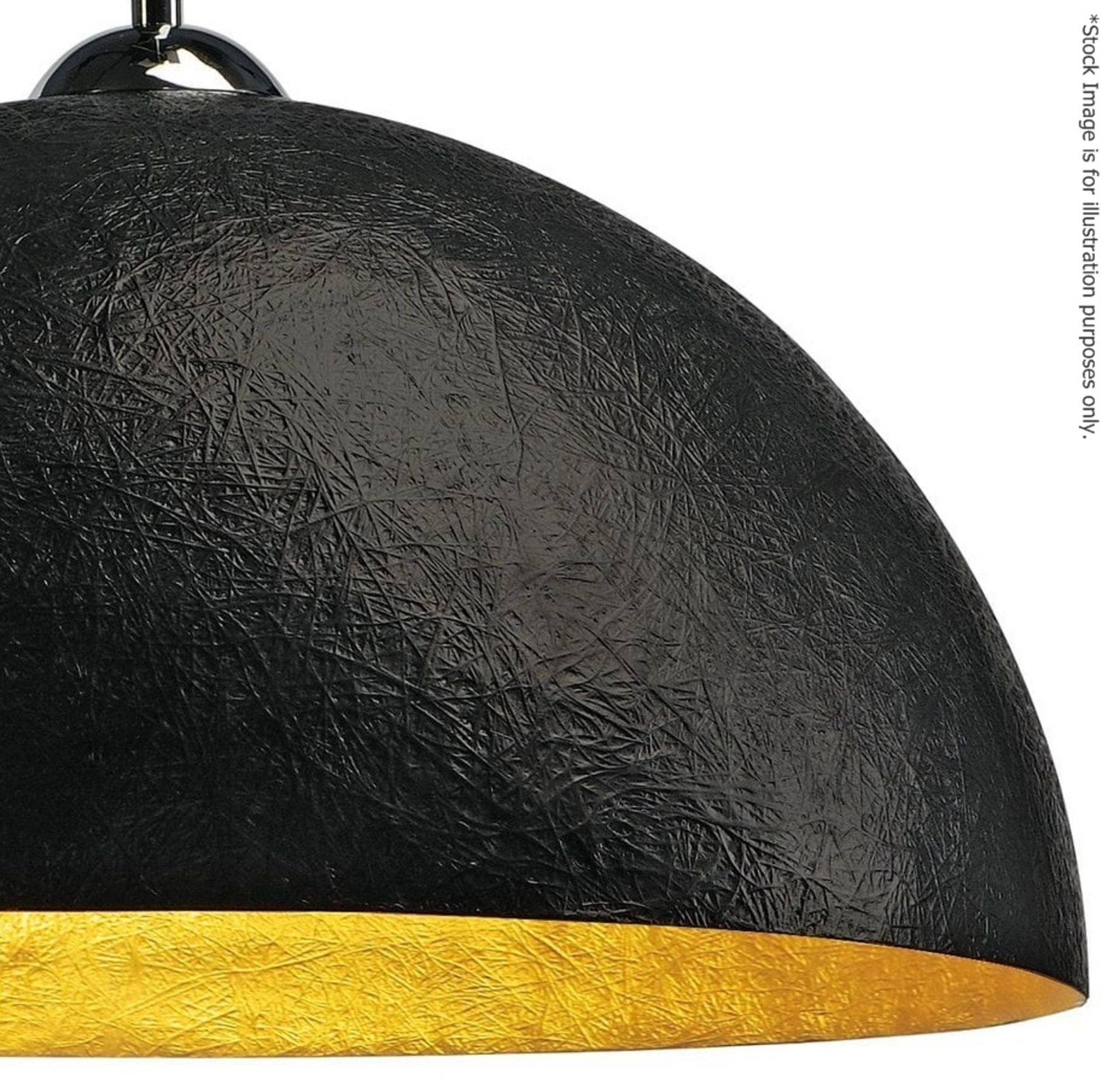 1 x CHELSOM Luxury Ceiling Light Fitting With A 50cm Black & Gold Shade - Unused Boxed Stock - Image 4 of 9