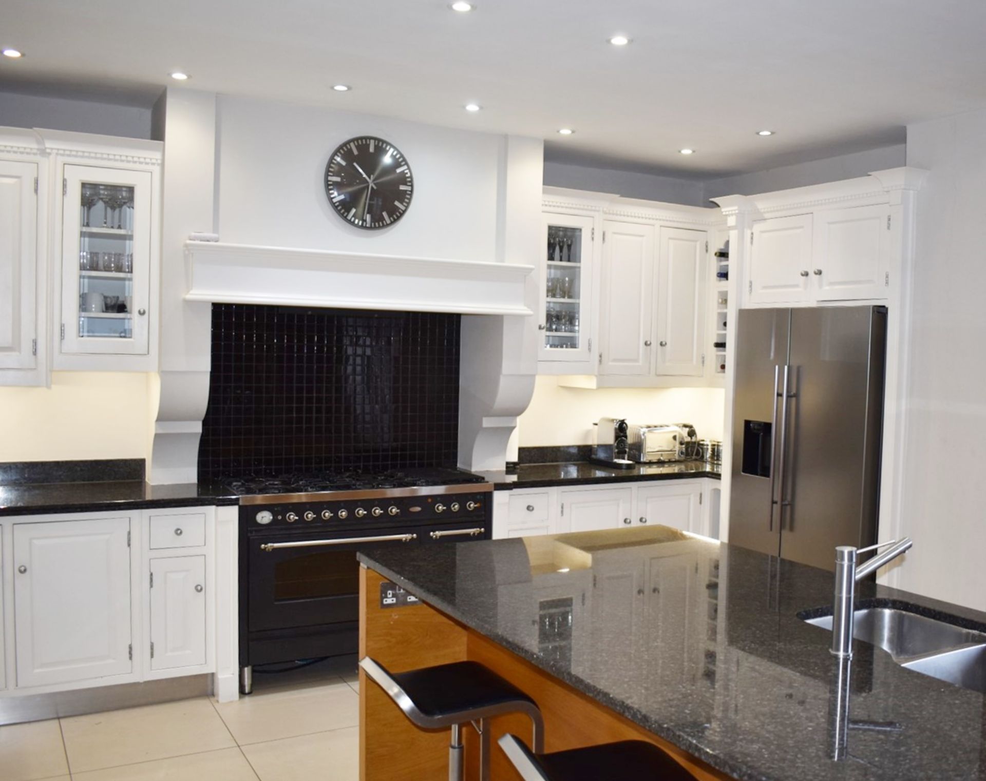 1 x Solid Wood Hand Painted Fitted Kitchen With Contemporary Island and Granite Worktops - - Image 51 of 57