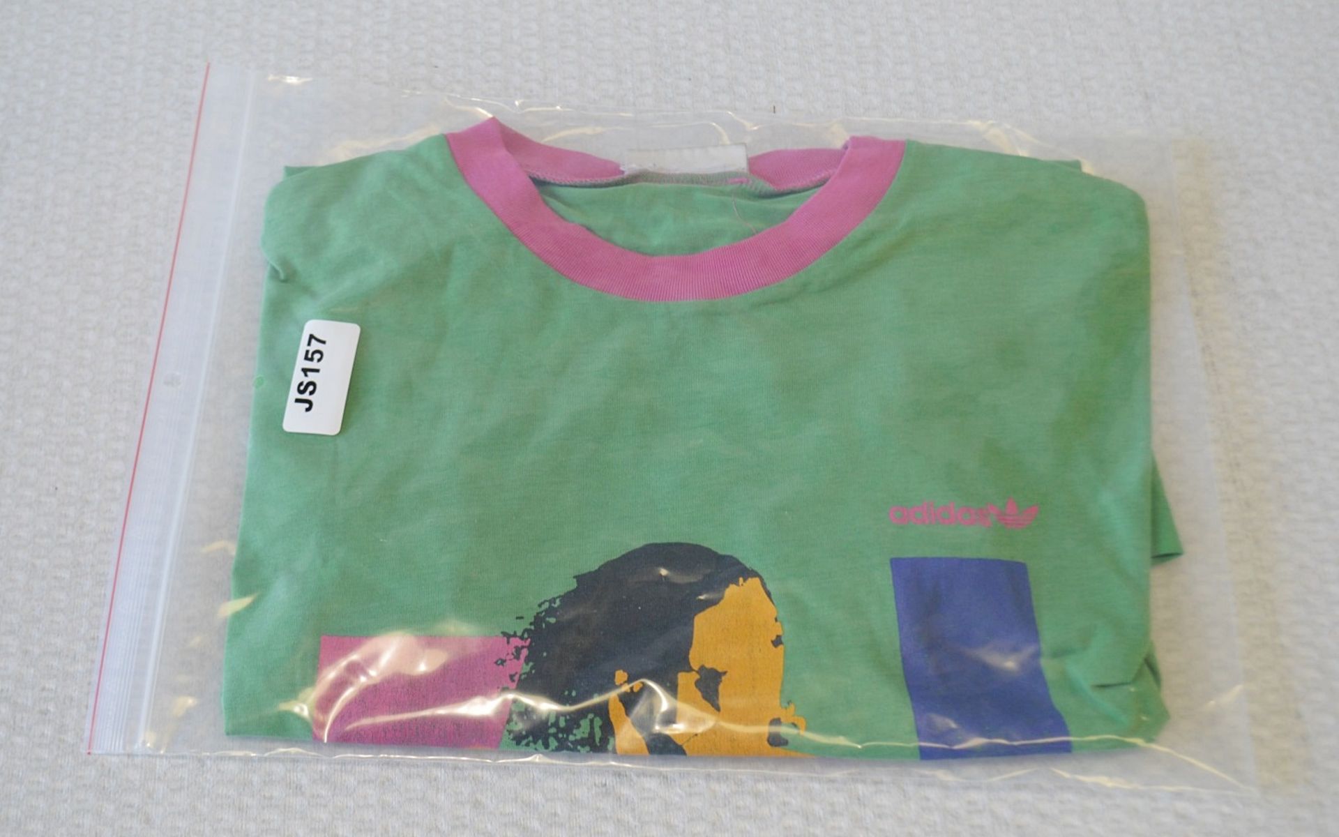 1 x Men's Genuine Adidas T-Shirt In Green - Size (EU/UK): M/M - Preowned - Ref: JS157 - NO VAT ON - Image 6 of 7