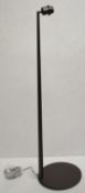 1 x CHELSOM Freestanding Floor Lamp In A Black Bronze Finish With Stylish Oval Base - Unused Boxed