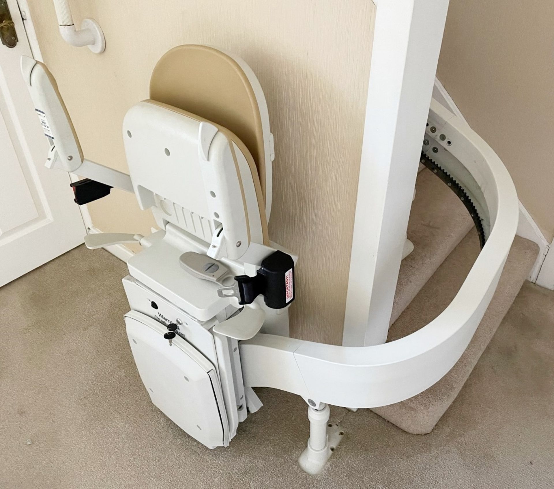 1 x  Acorn 180 Curved Stairlift And Track - Includes 2 x Remote Controllers - From An Exclusive - Image 7 of 16