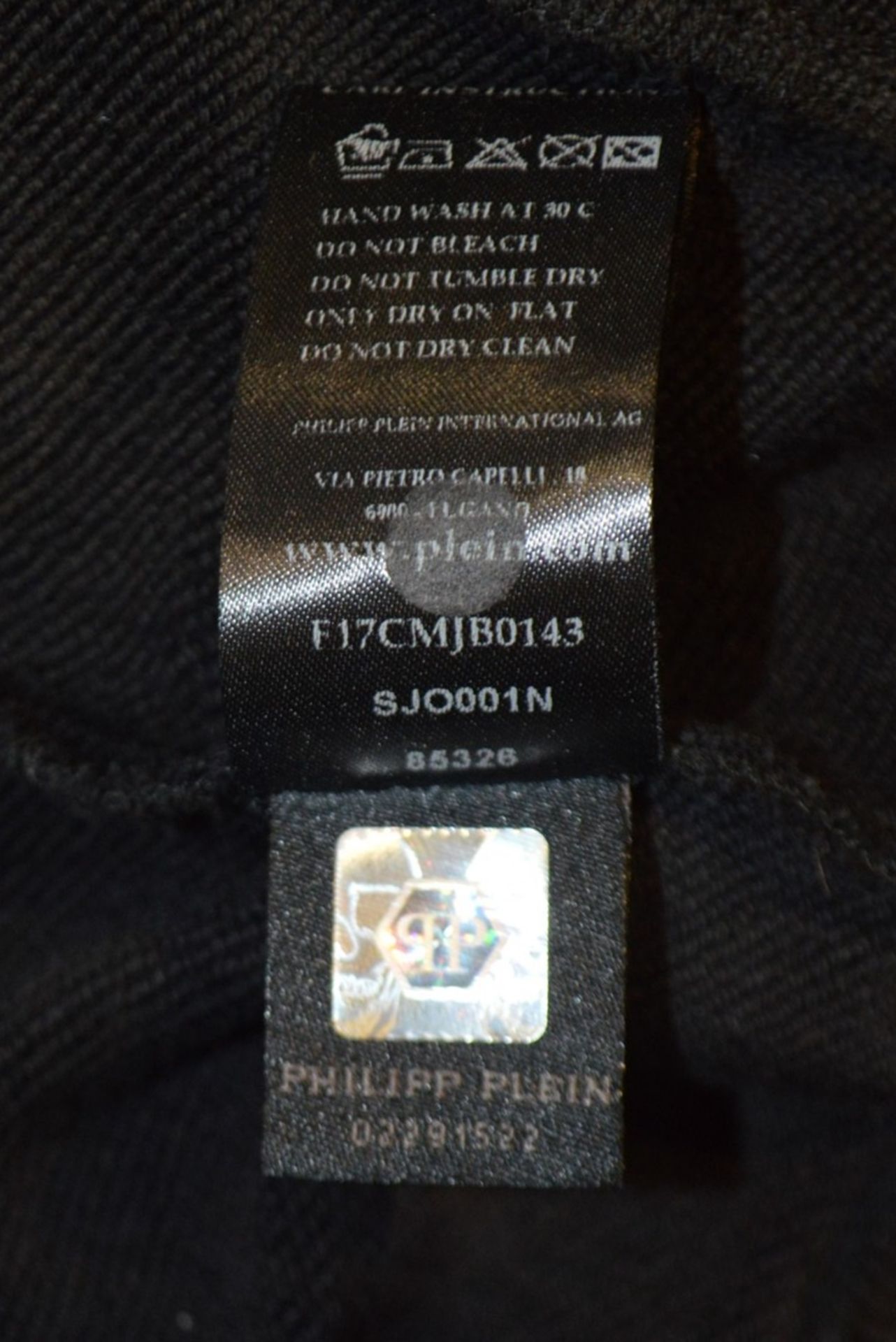 1 x Men's Genuine Phillip Plein Designer Tracksuit In Black - Size: Medium - Includes Hooded Top & - Image 12 of 13