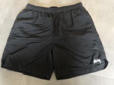 1 x Pair Of Men's Genuine Stüssy Shorts In Black - Size (EU/UK): L/L - Preowned - Ref: JS125