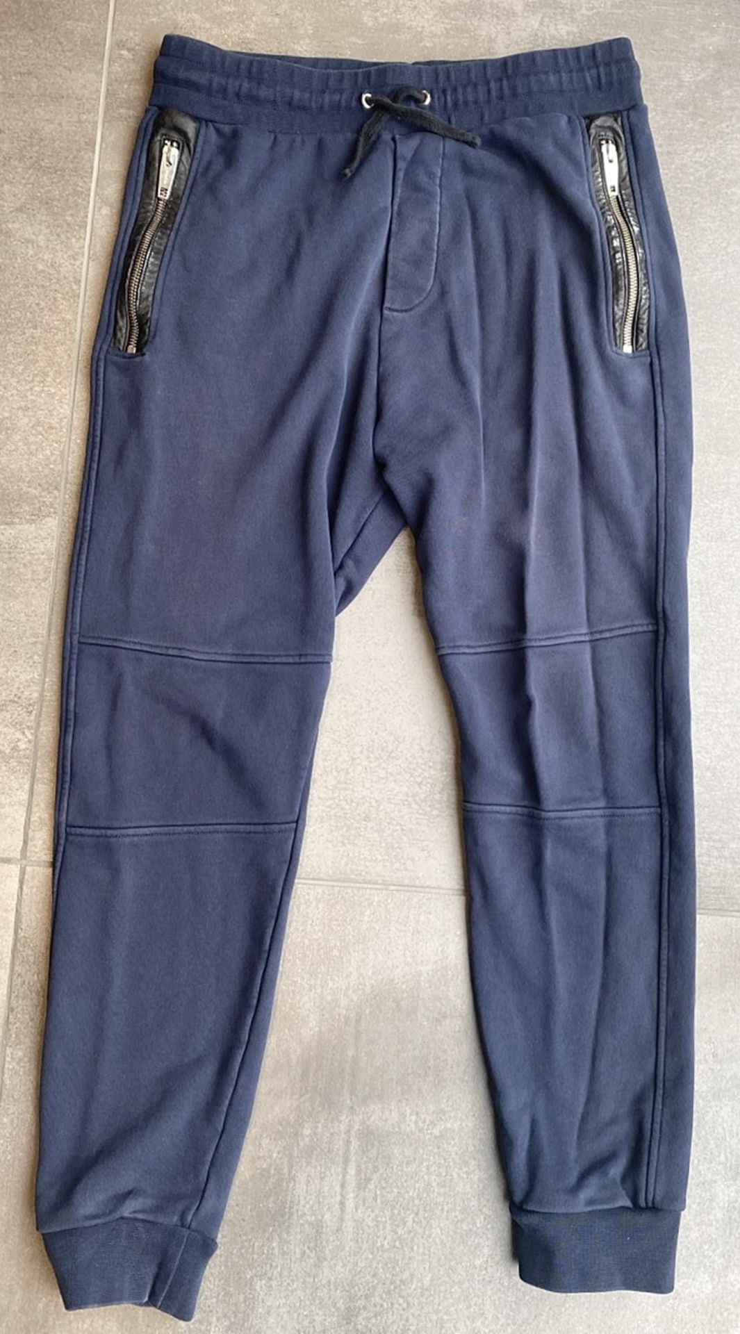 1 x Men's Genuine The Kooples Tracksuit In Navy - Size: Medium - Preowned In Worn - Image 9 of 12